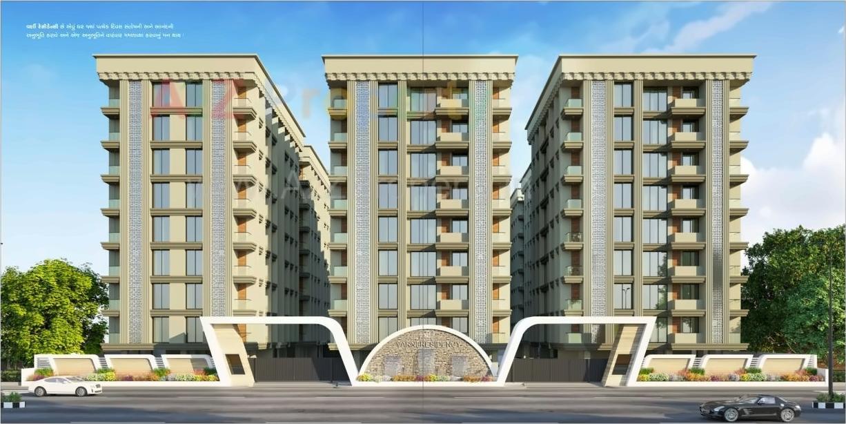 3D Elevation of real estate project Varni Residency located at Kholvad, Surat, Gujarat