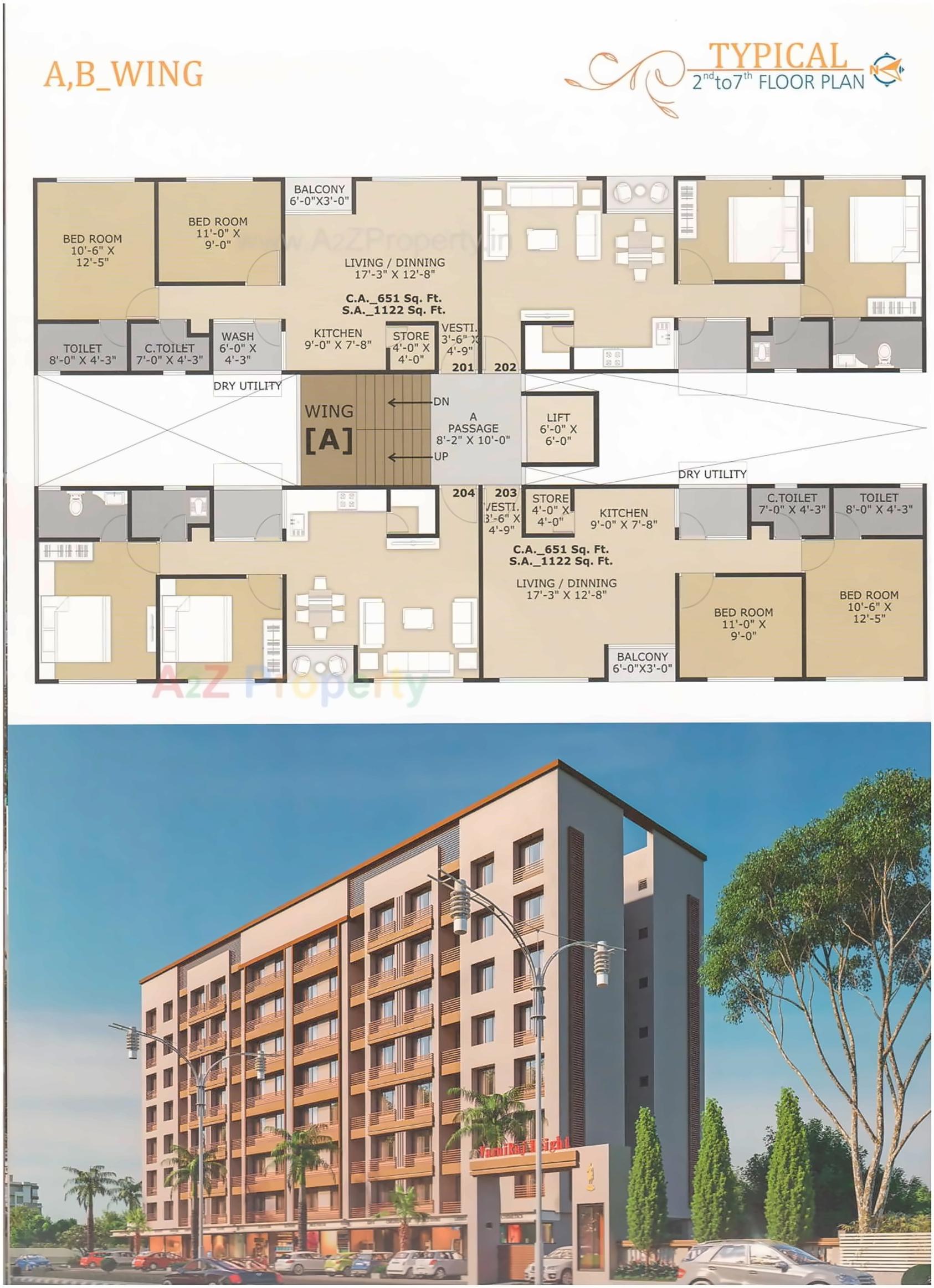Layout of real estate project Varniraj Heights located at Surat, Surat, Gujarat