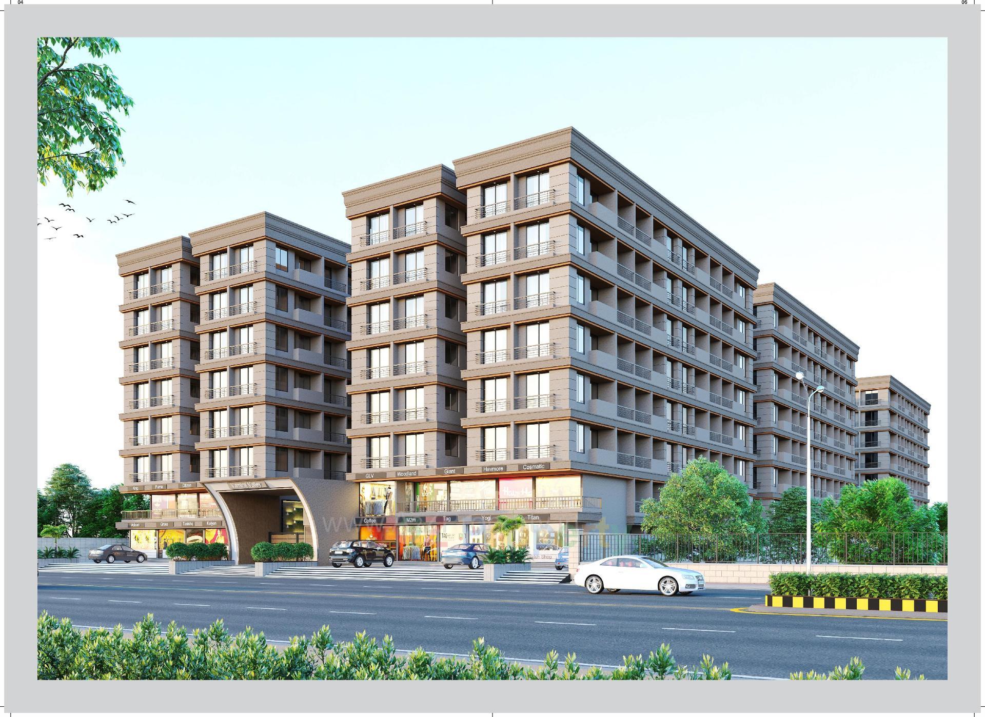 3D Elevation of real estate project Varniraj Valley located at Variav, Surat, Gujarat