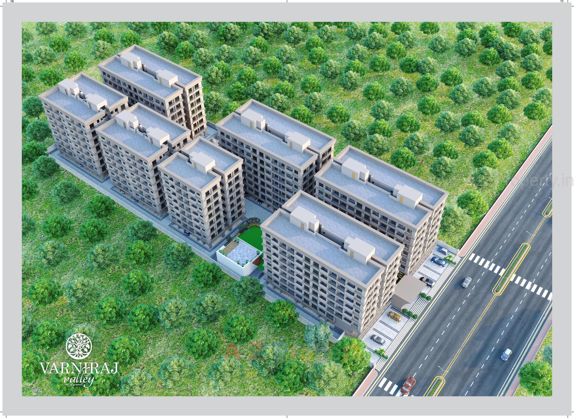 3D Elevation of real estate project Varniraj Valley located at Variav, Surat, Gujarat