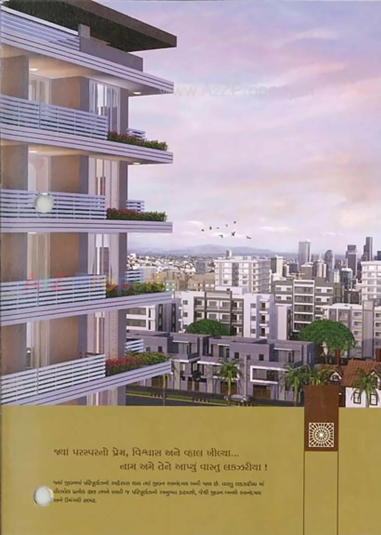3D Elevation of real estate project Vastu Luxuria located at Puna, Surat, Gujarat