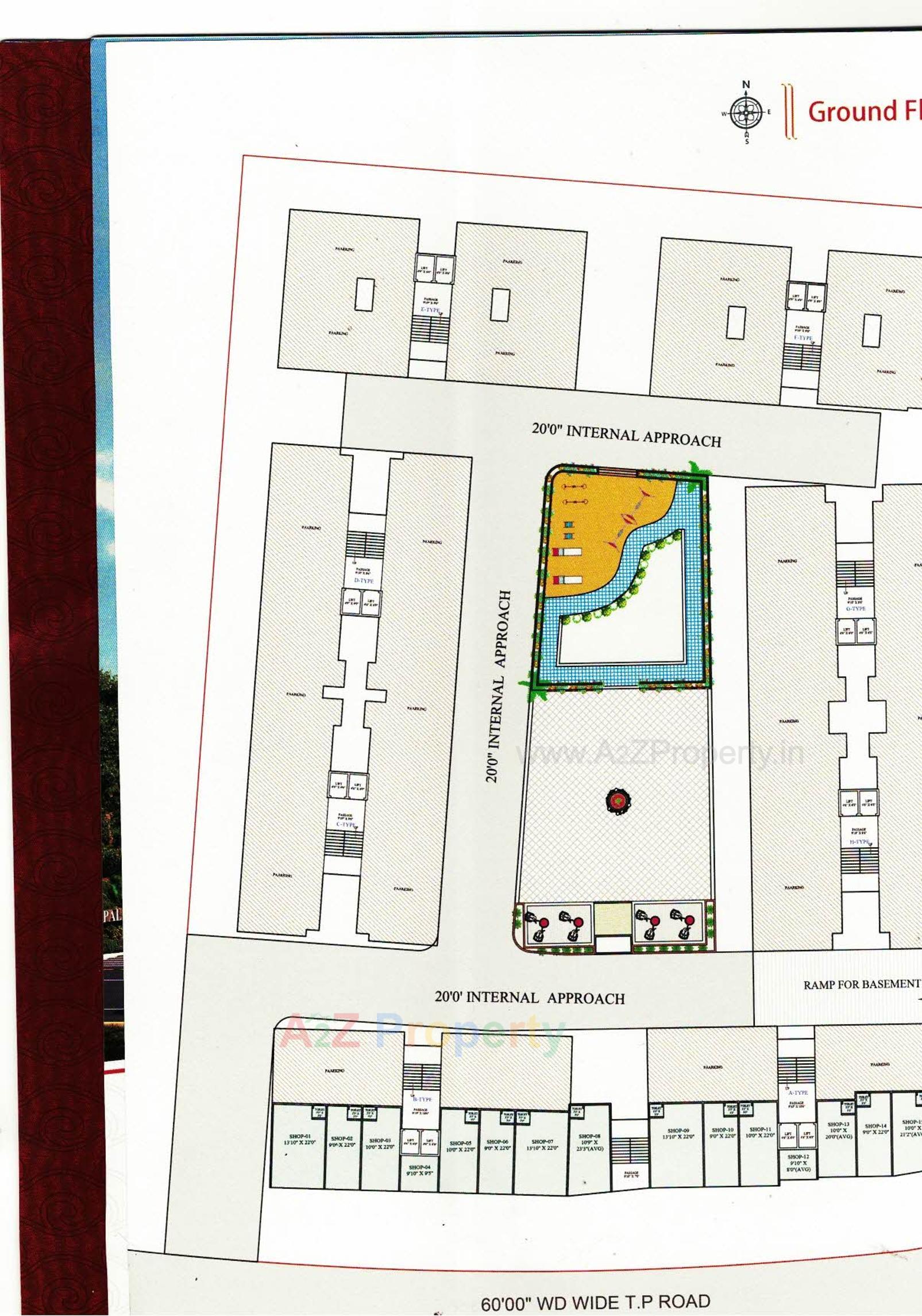Layout of real estate project Vastu Palace located at Navagam, Surat, Gujarat