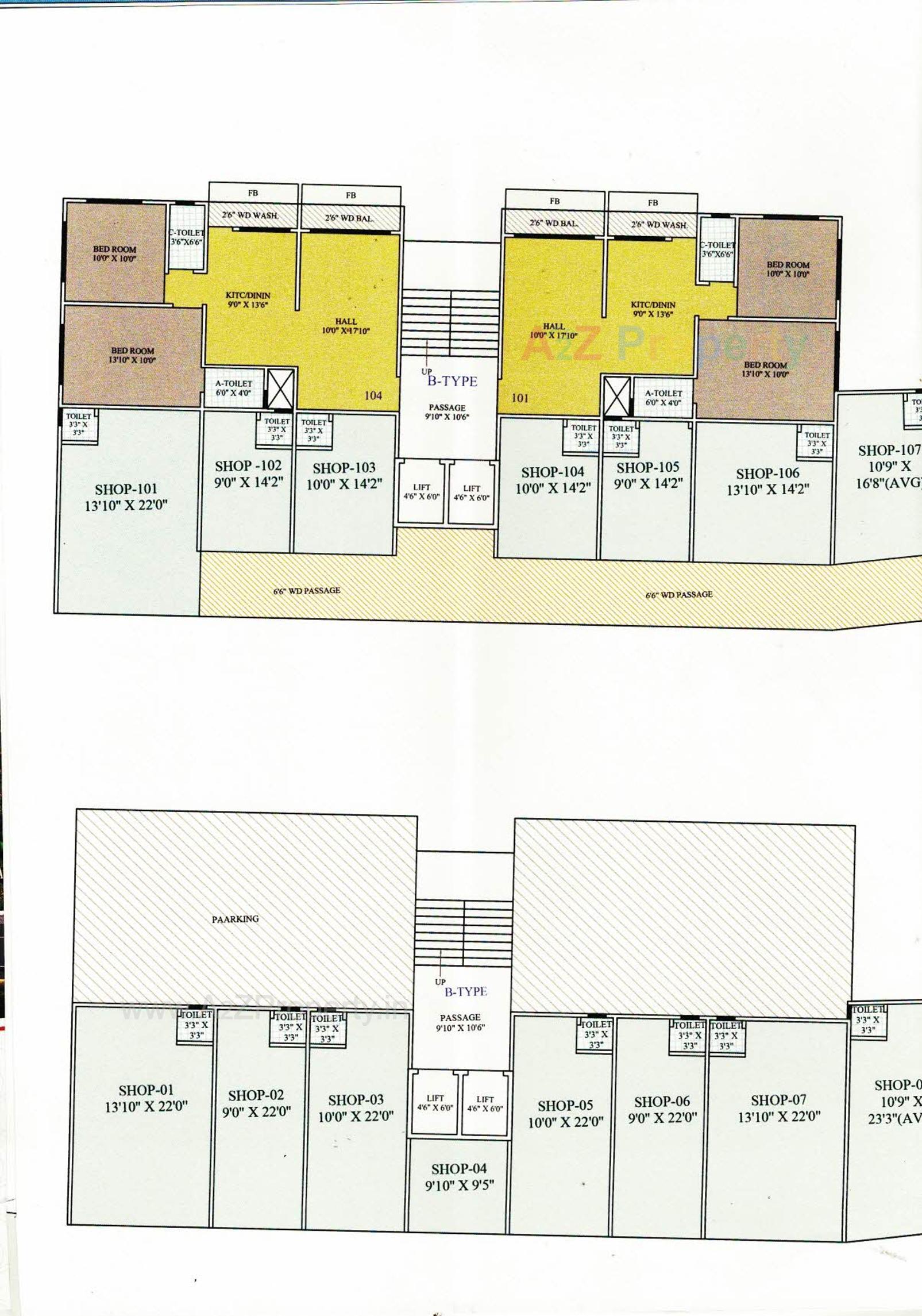 Layout of real estate project Vastu Palace located at Navagam, Surat, Gujarat