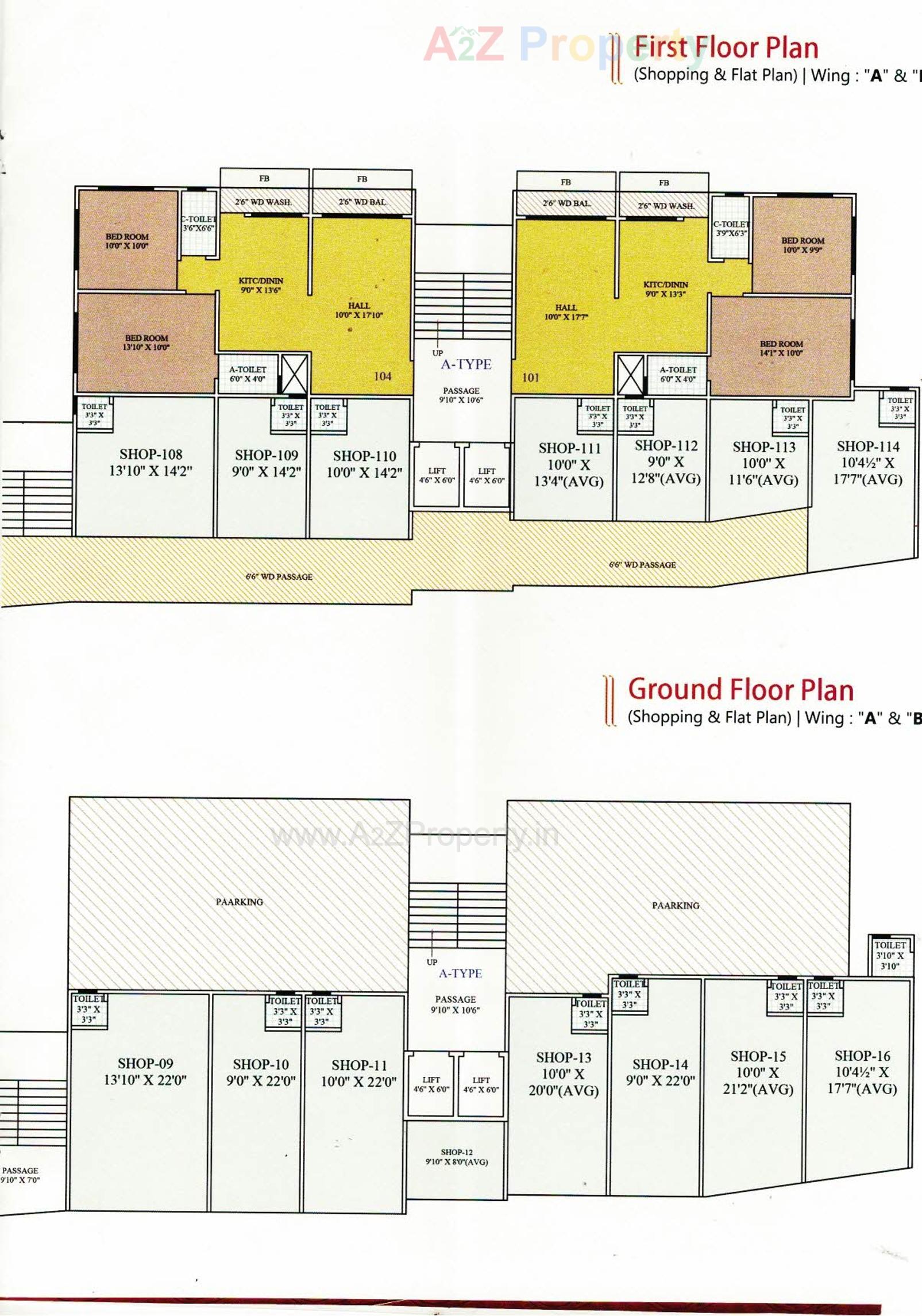 Layout of real estate project Vastu Palace located at Navagam, Surat, Gujarat