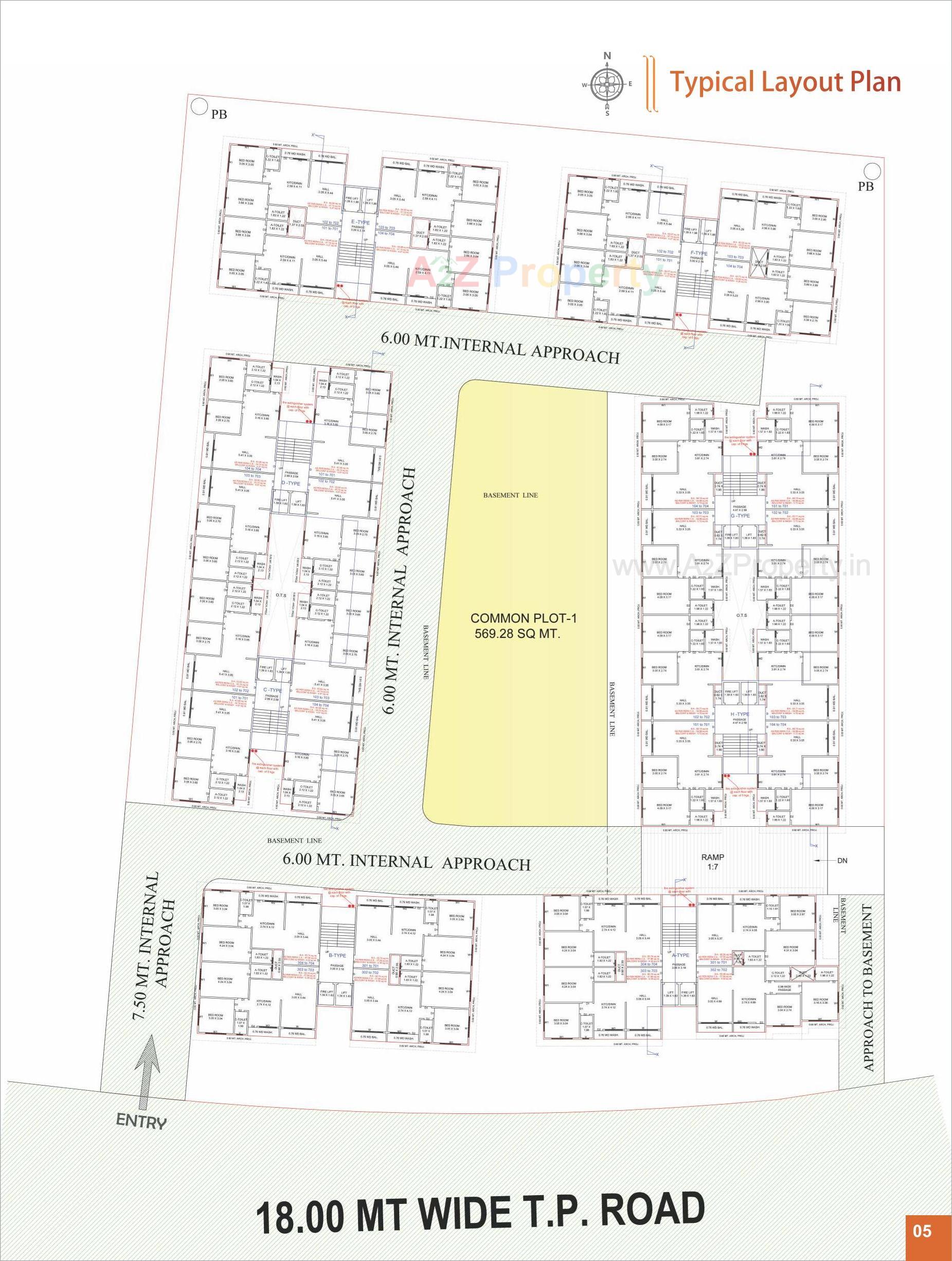 Layout of real estate project Vastu Palace located at Navagam, Surat, Gujarat