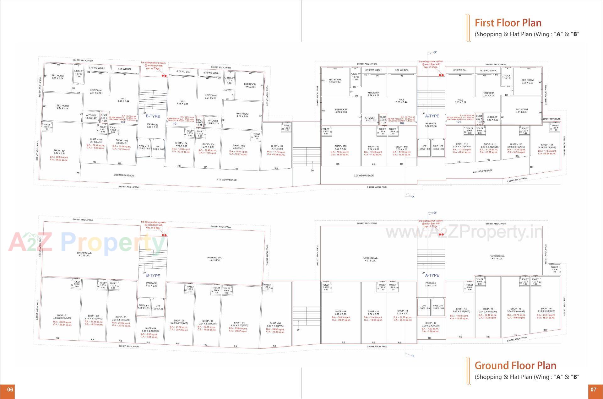 Layout of real estate project Vastu Palace located at Navagam, Surat, Gujarat