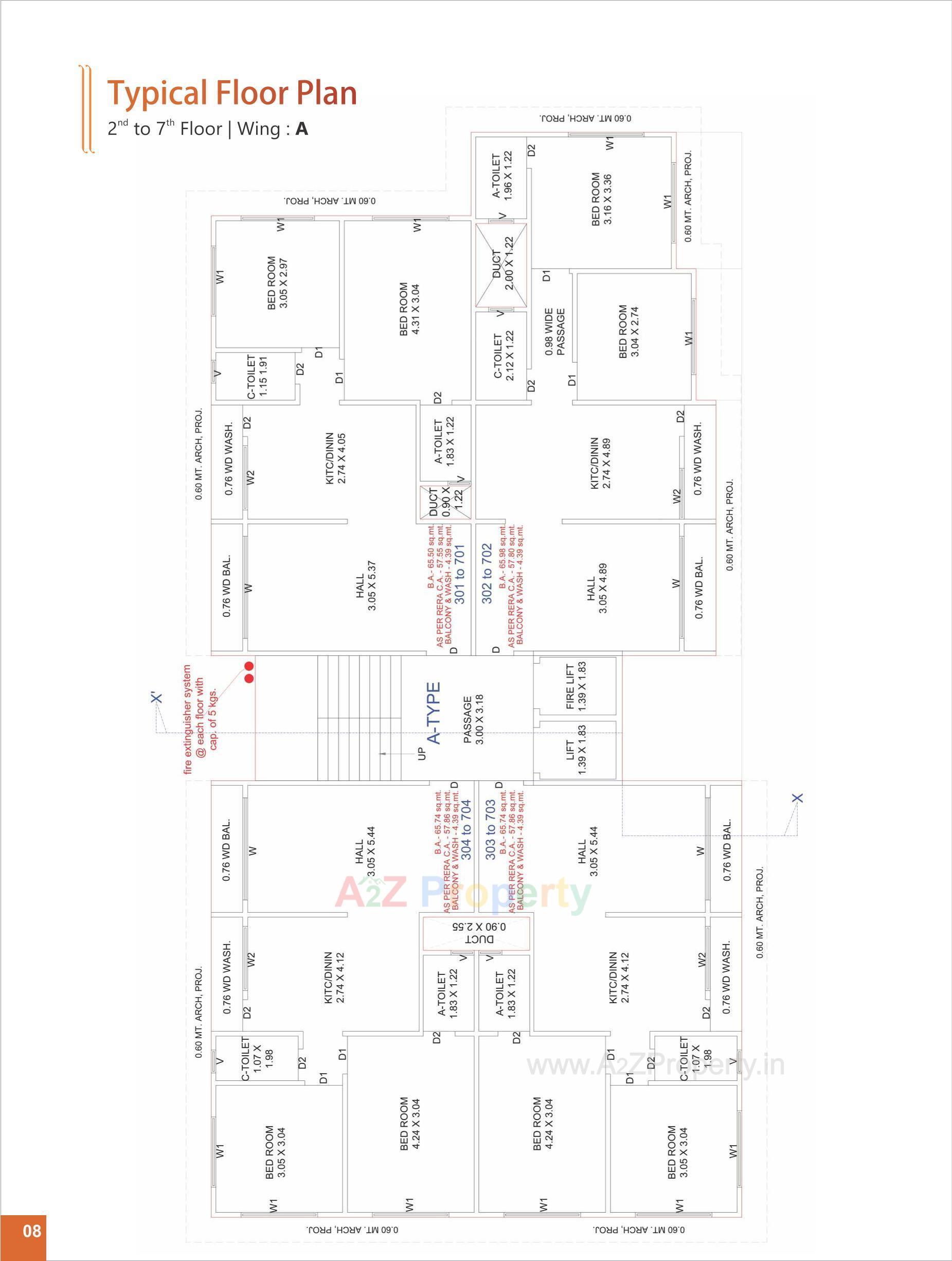 Layout of real estate project Vastu Palace located at Navagam, Surat, Gujarat