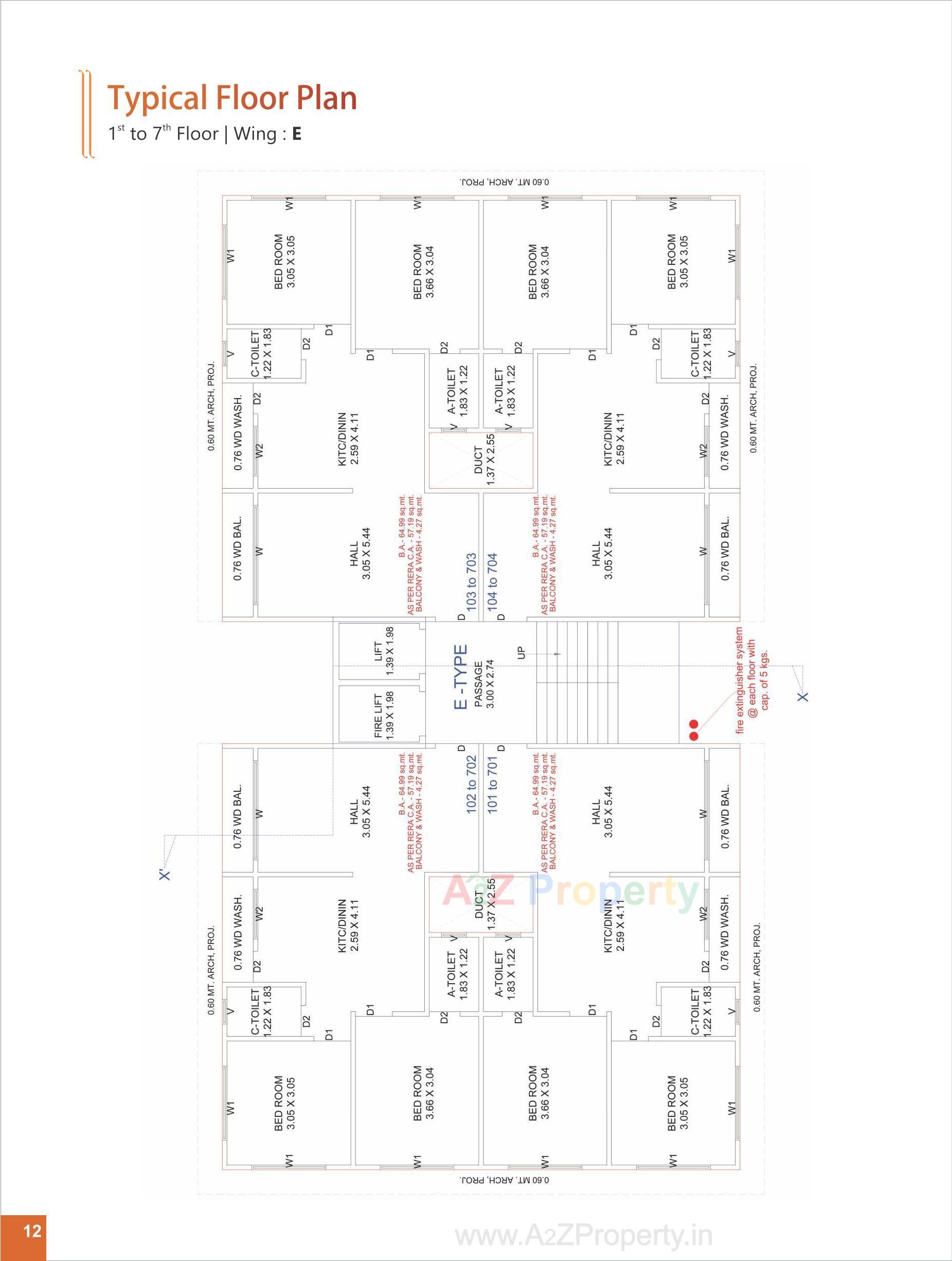 Layout of real estate project Vastu Palace located at Navagam, Surat, Gujarat