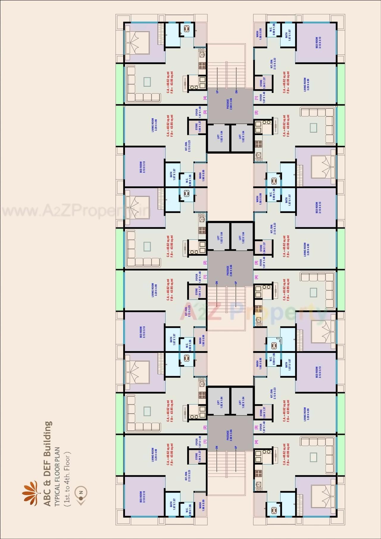Layout of real estate project Vastupujan Residency located at Pandesara, Surat, Gujarat