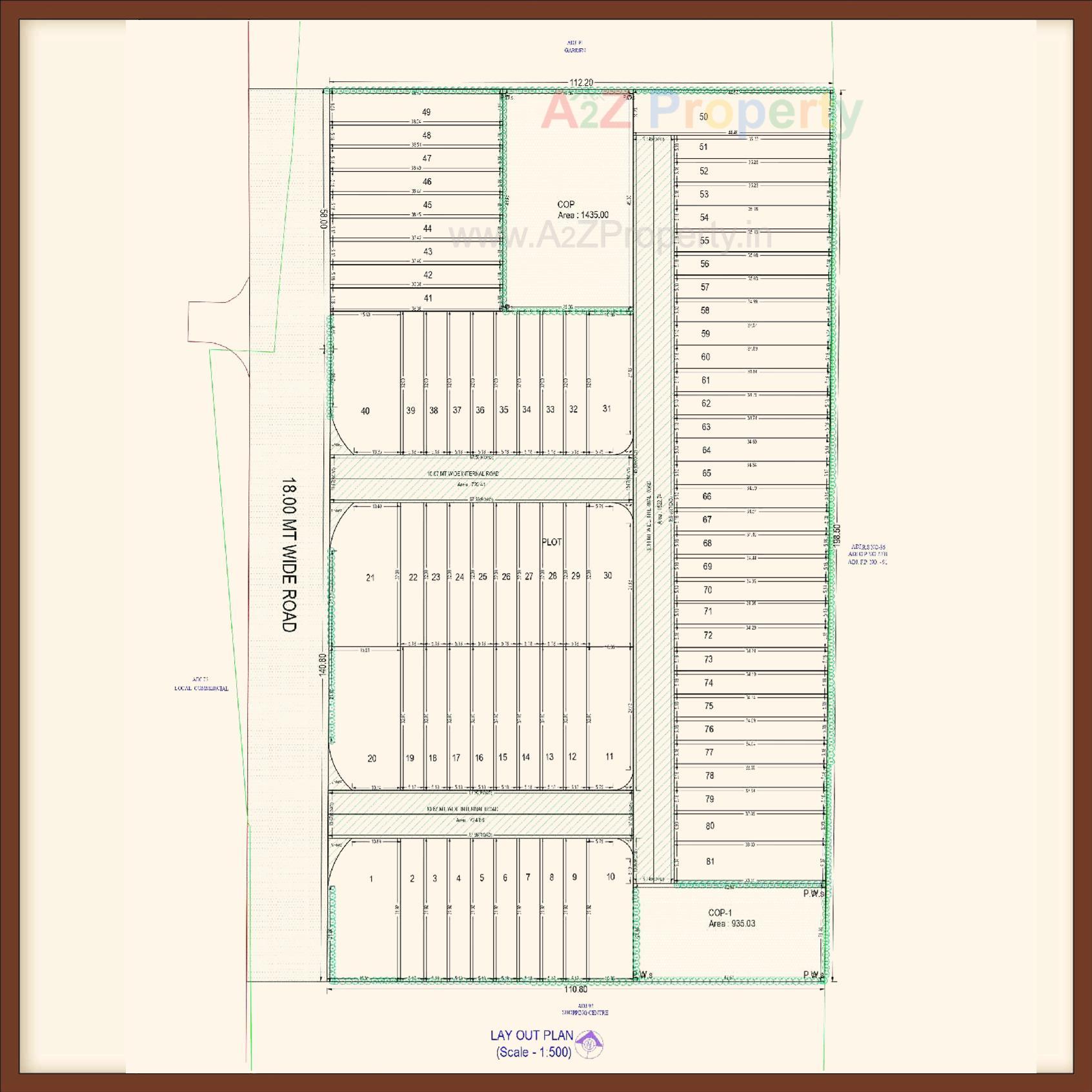Layout of real estate project Vasudev Park located at Karanj, Surat, Gujarat