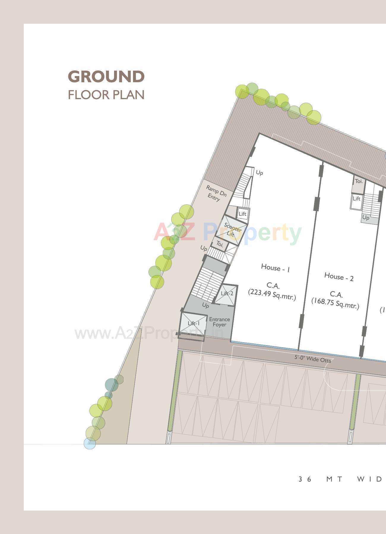 Layout of real estate project Vasupujya Empire located at Adajan, Surat, Gujarat