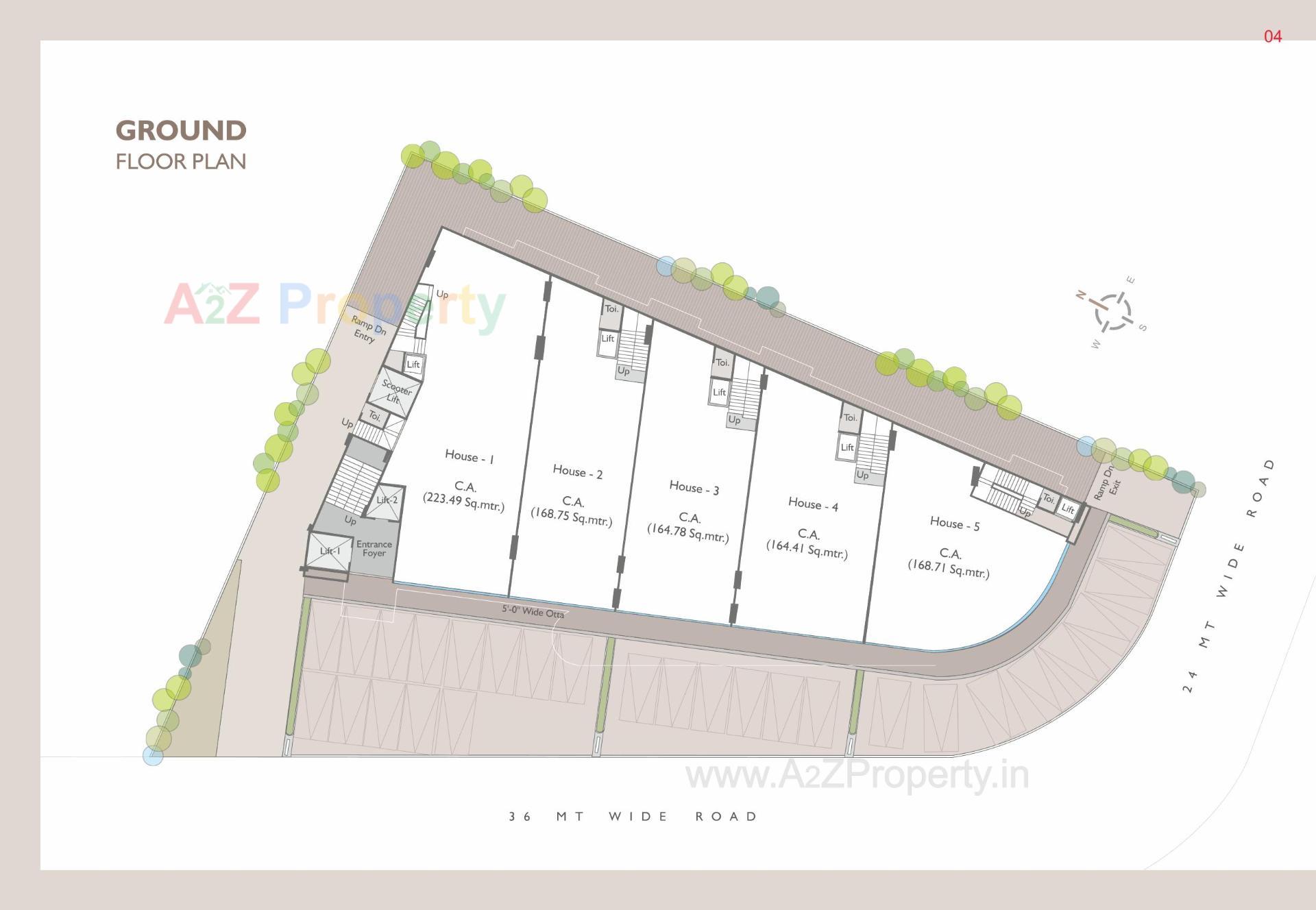 Layout of real estate project Vasupujya Empire located at Adajan, Surat, Gujarat