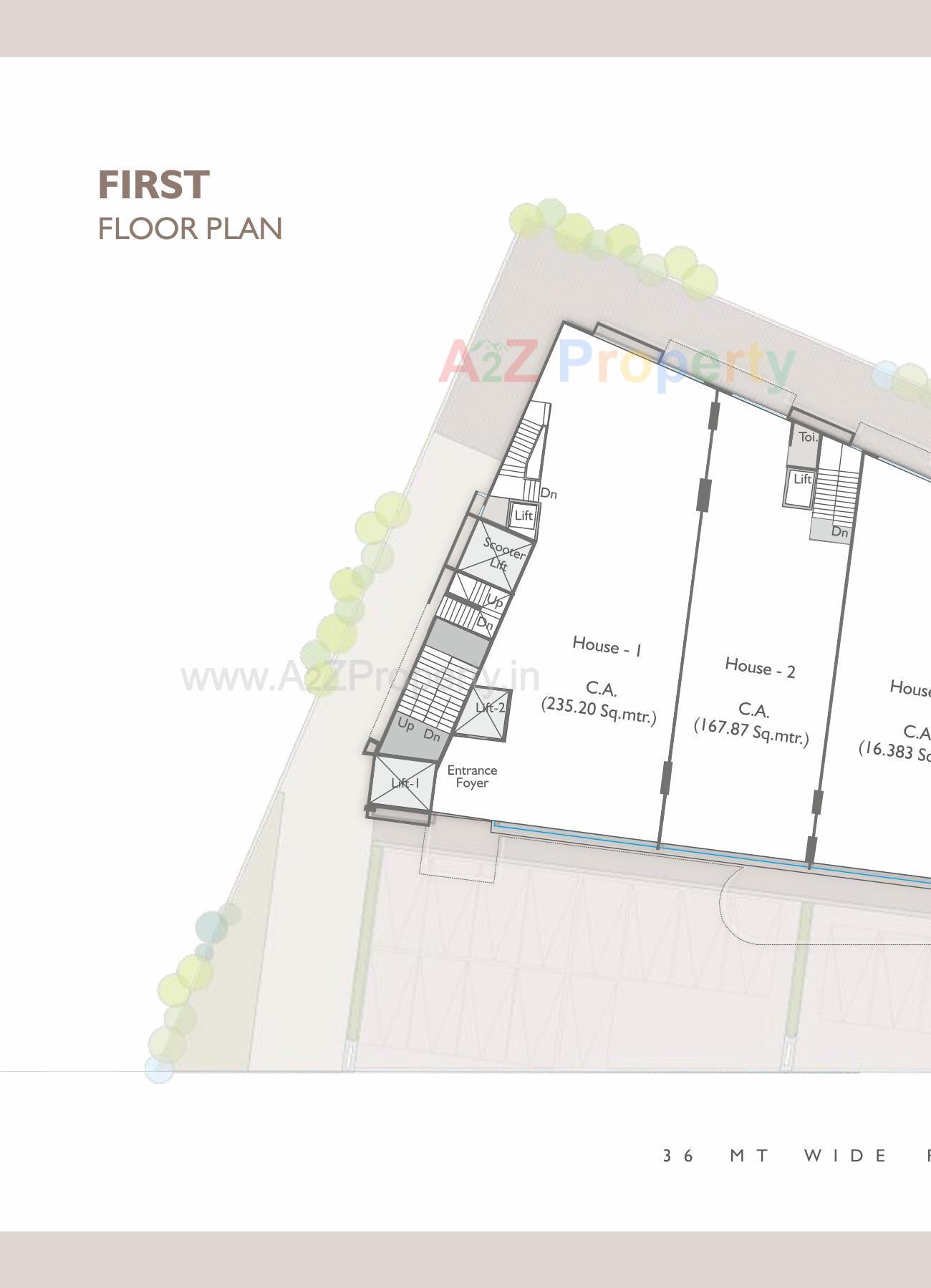 Layout of real estate project Vasupujya Empire located at Adajan, Surat, Gujarat