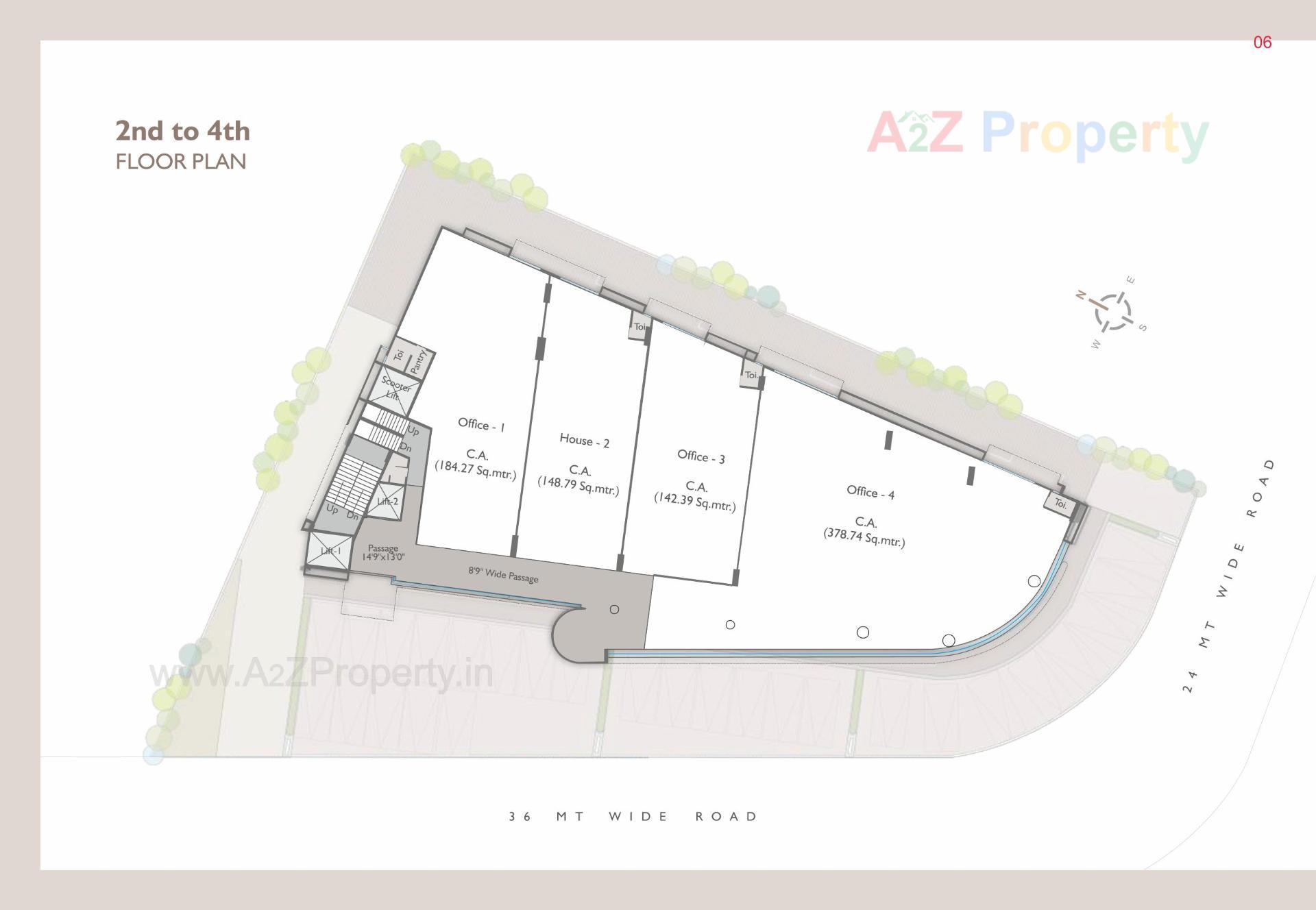Layout of real estate project Vasupujya Empire located at Adajan, Surat, Gujarat