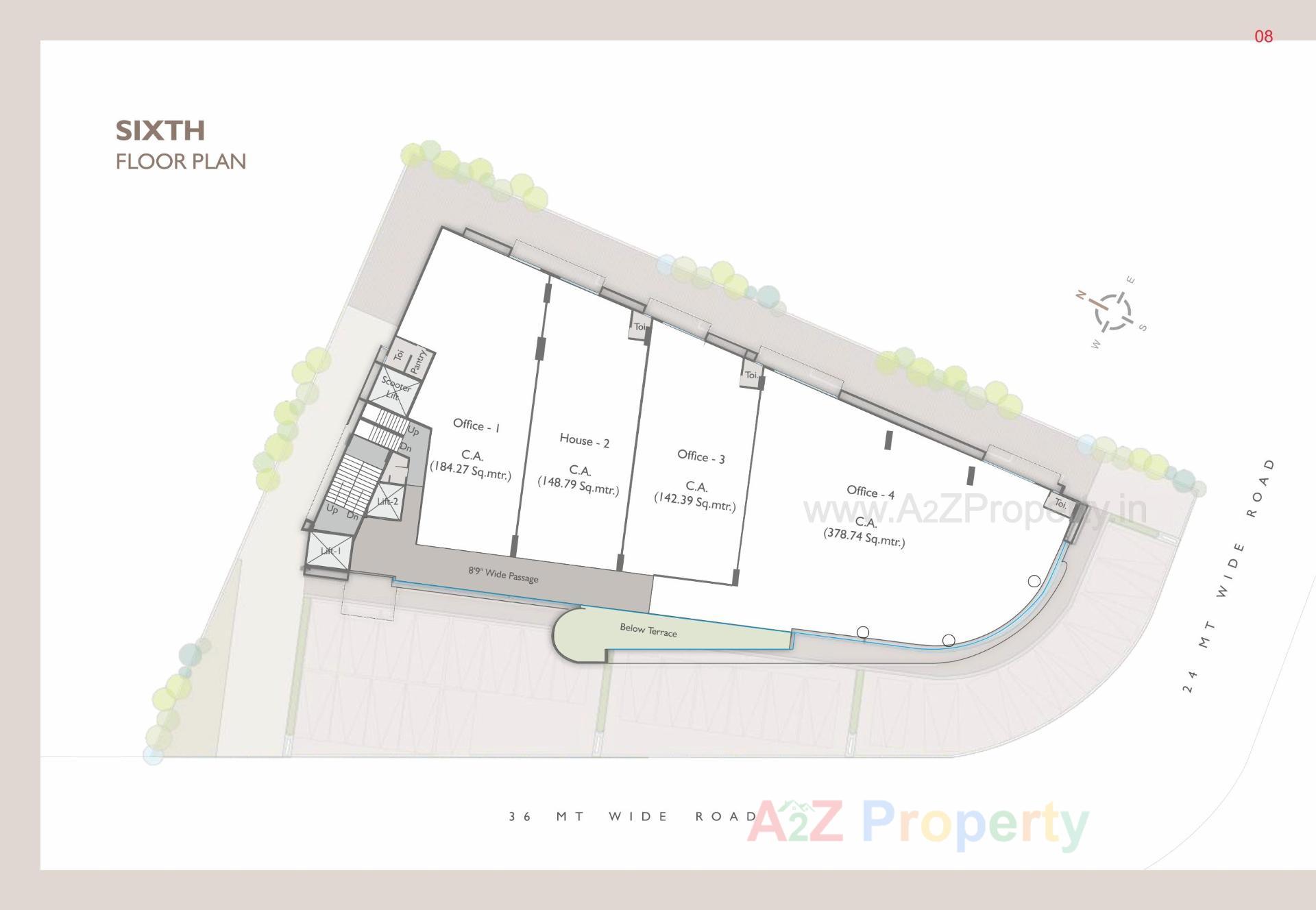 Layout of real estate project Vasupujya Empire located at Adajan, Surat, Gujarat