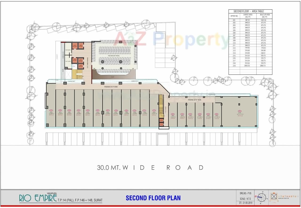 Layout of real estate project Vasupujya Rio Empire located at Pal, Surat, Gujarat