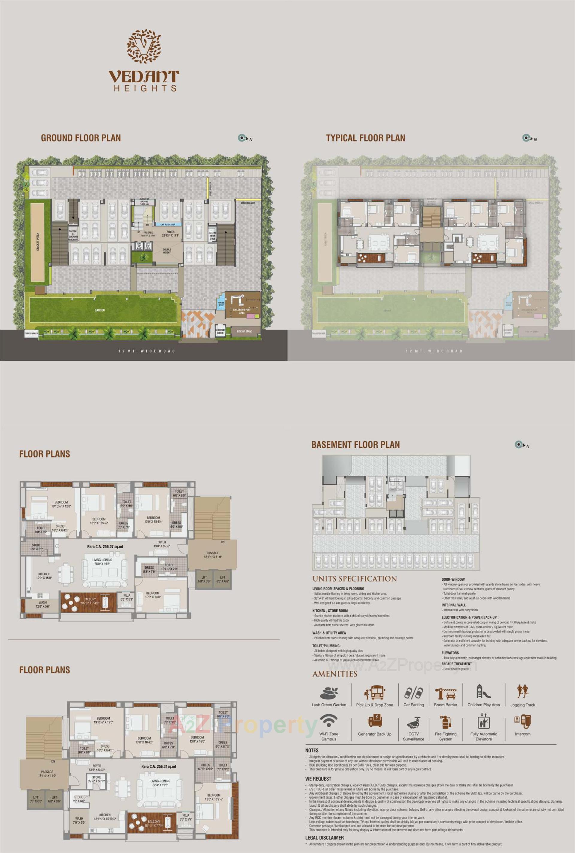 Layout of real estate project Vedant Heights located at Bharthana, Surat, Gujarat