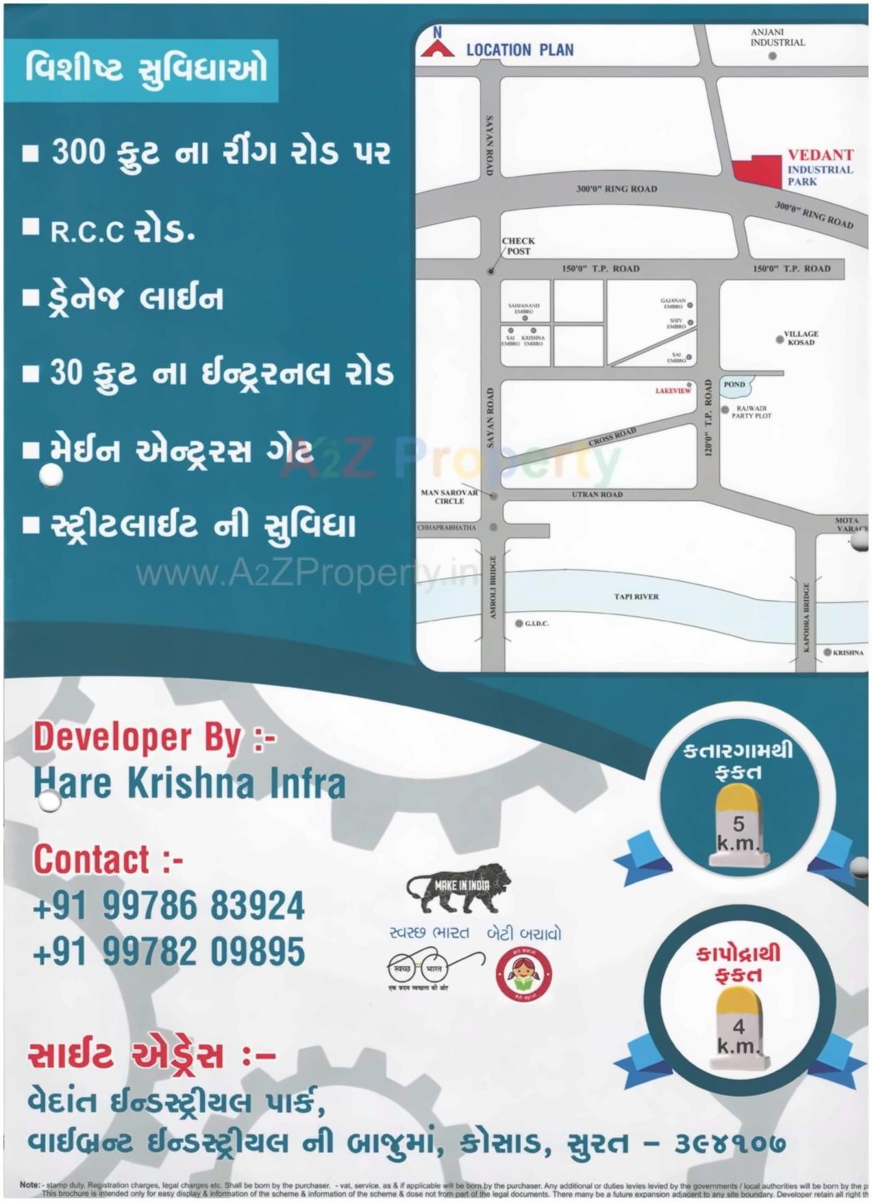  of real estate project Vedant Industrial Park located at Kosad, Surat, Gujarat