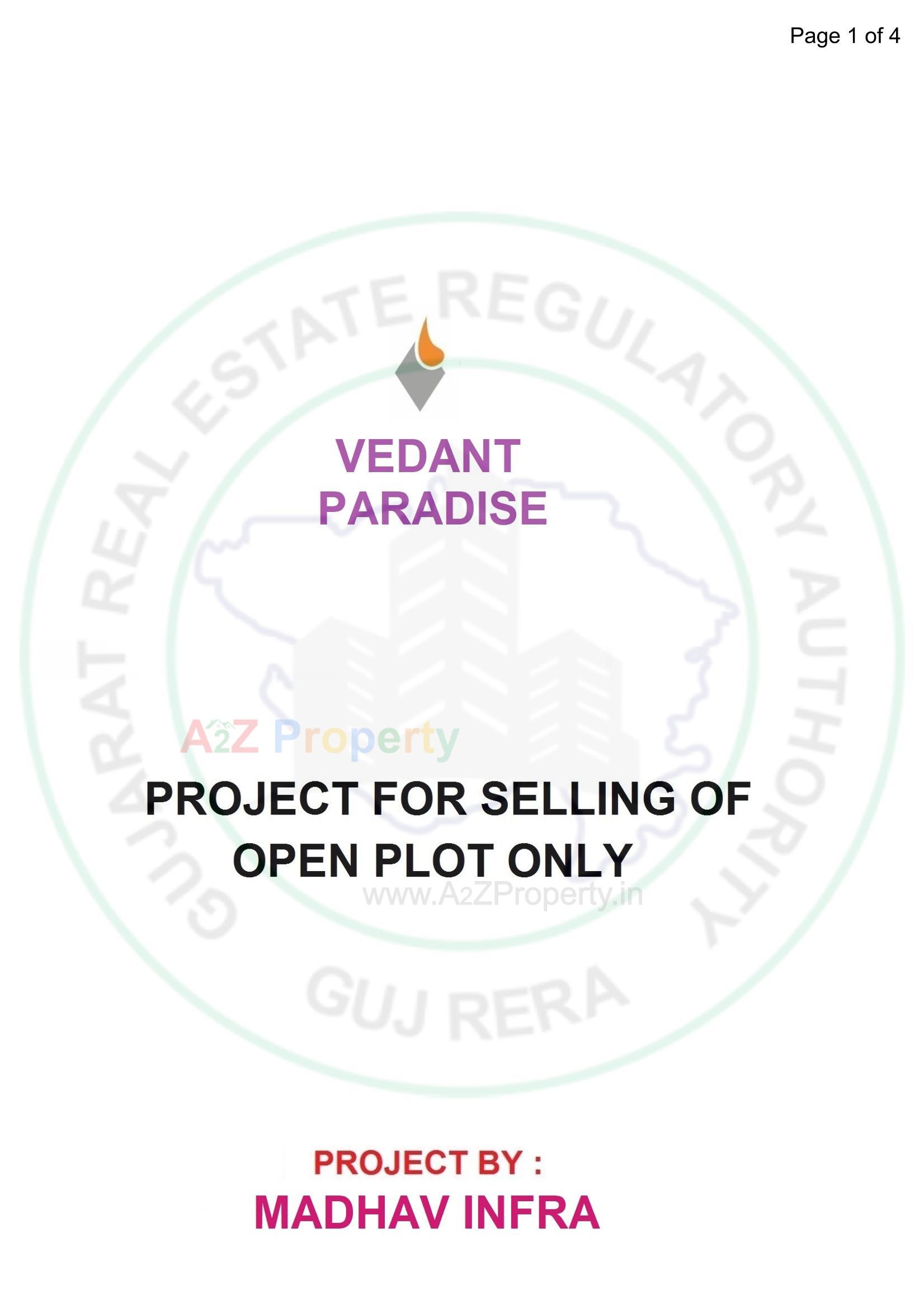  of real estate project Vedant Paradise located at Mota Varachha, Surat, Gujarat