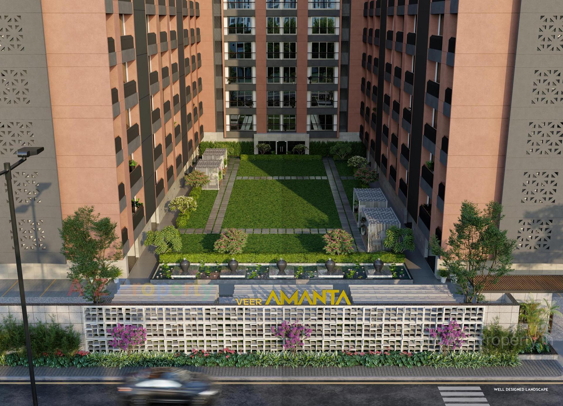 3D Elevation of real estate project Veer Amanta located at Pal, Surat, Gujarat