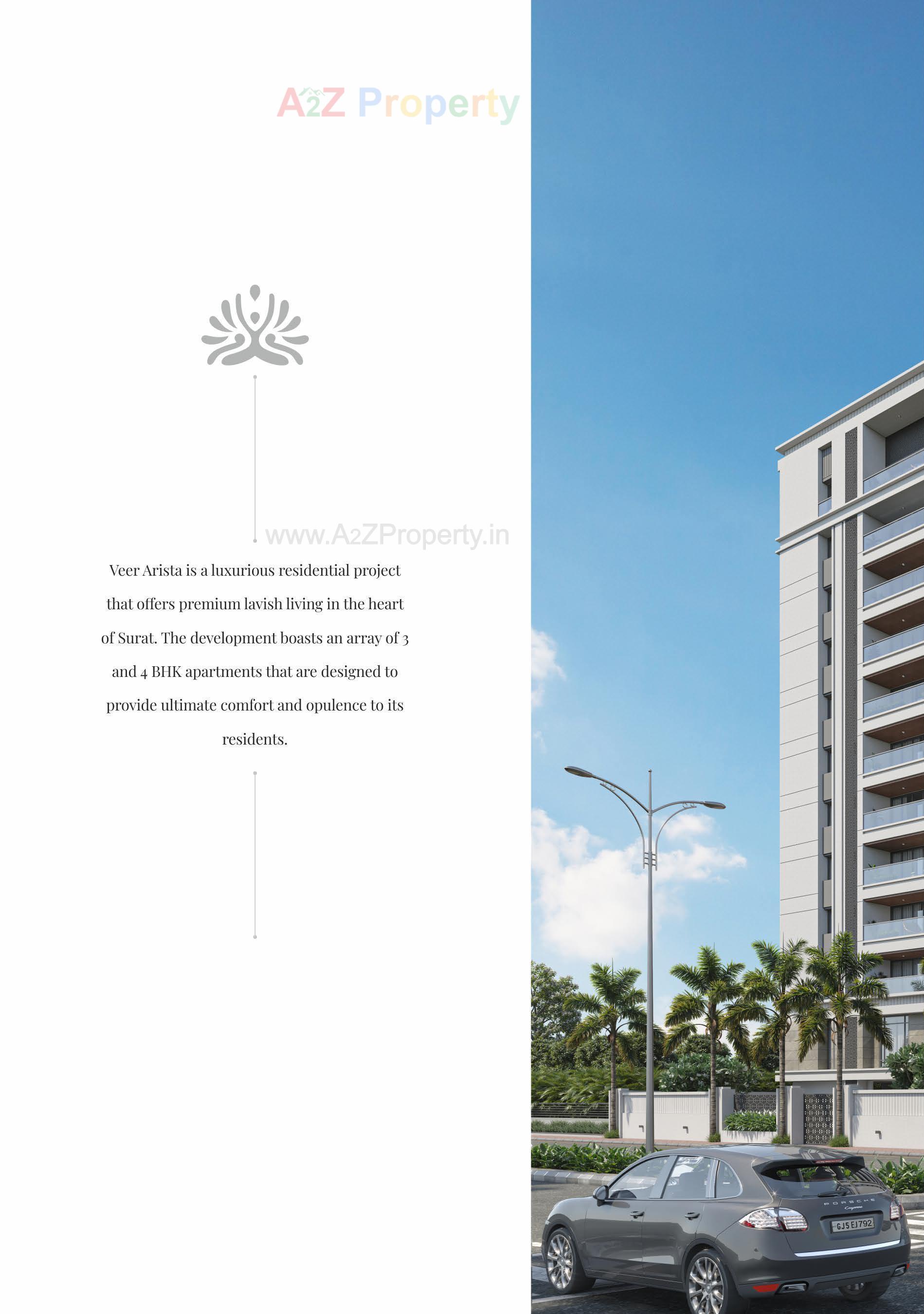 3D Elevation of real estate project Veer Arista located at Pal, Surat, Gujarat