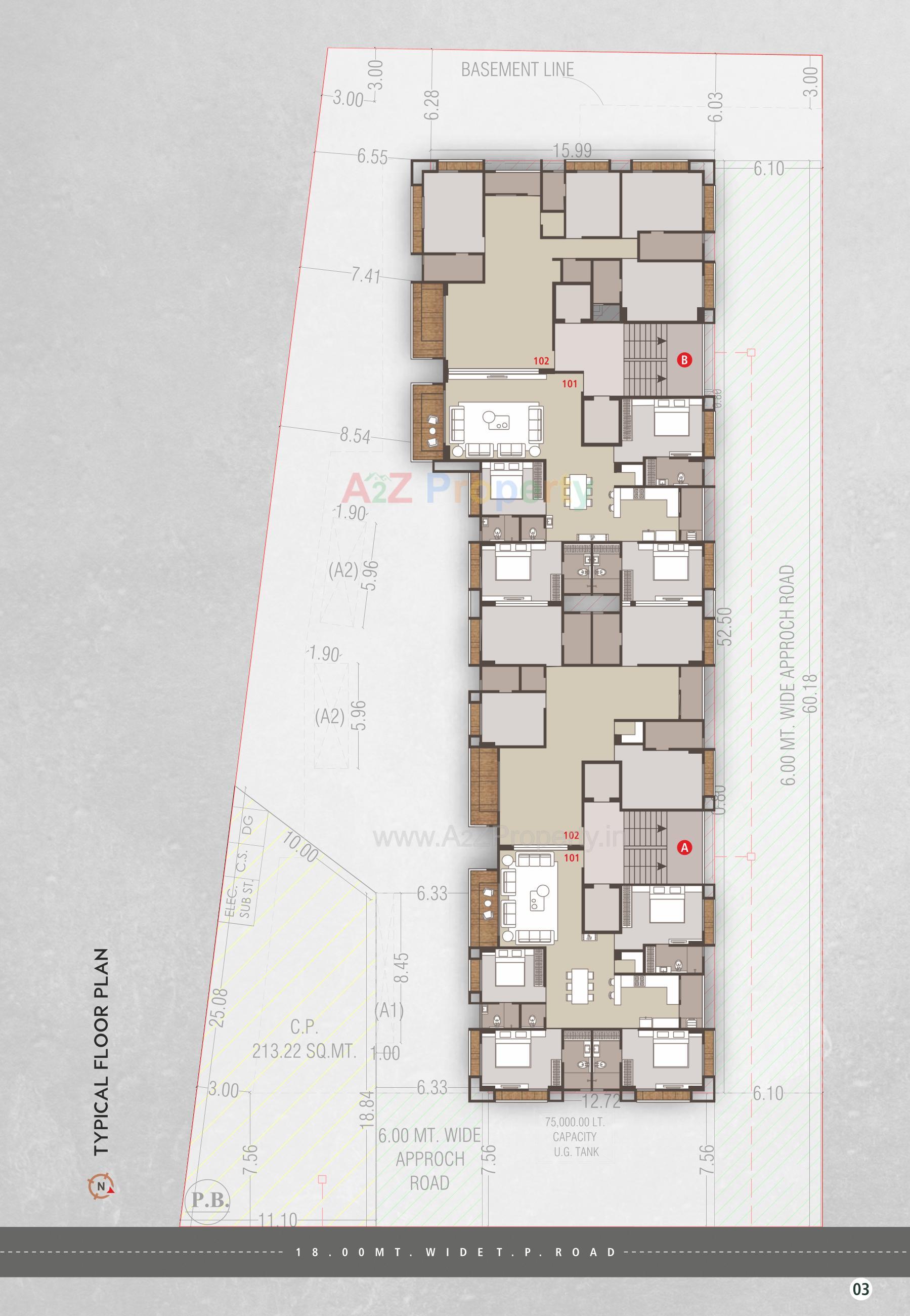 Layout of real estate project Veer Swastik Icon located at Bhatha, Surat, Gujarat