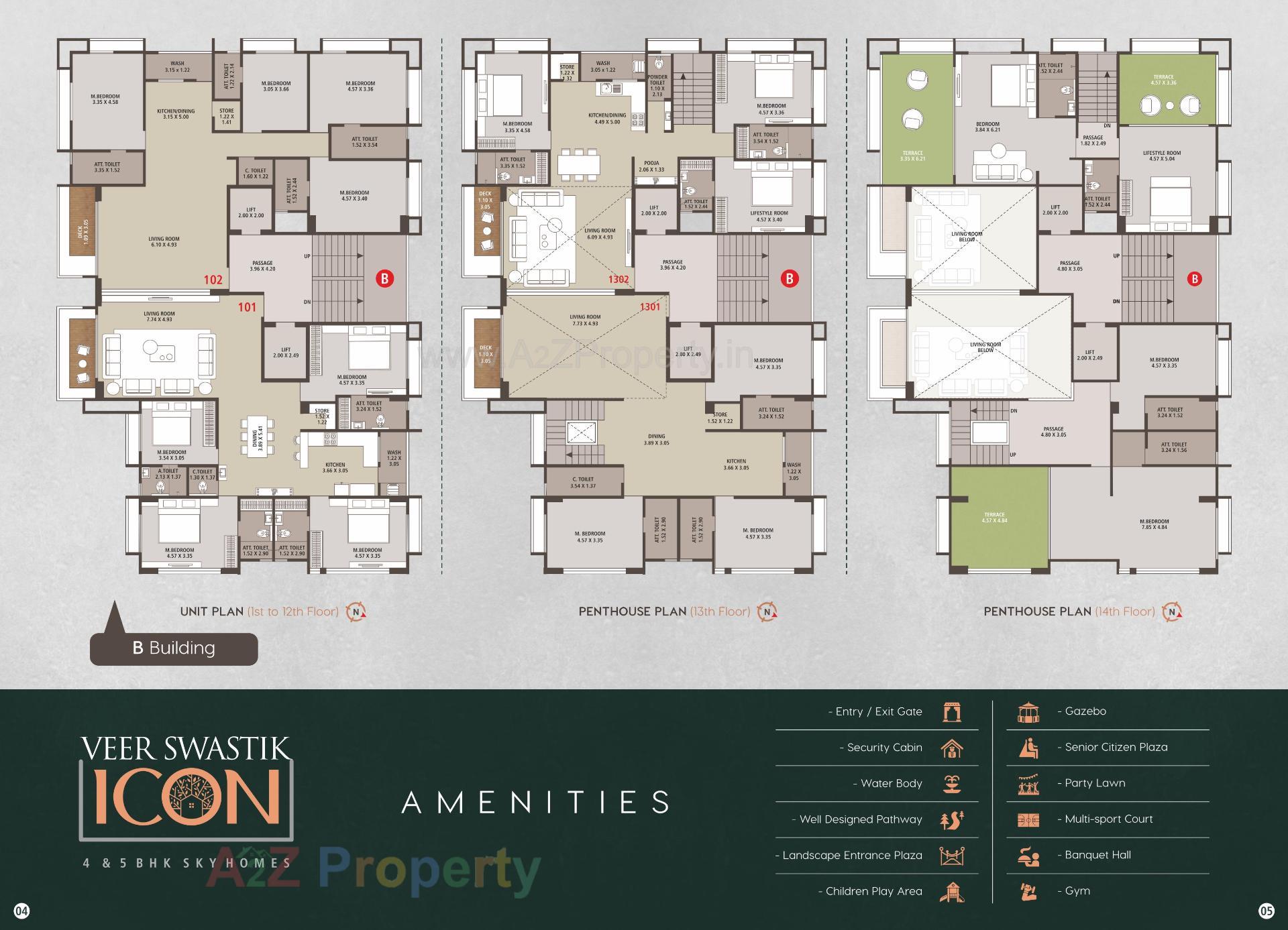 Layout of real estate project Veer Swastik Icon located at Bhatha, Surat, Gujarat