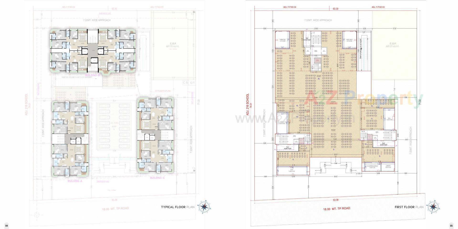 Layout of real estate project Veer Swastik Sky located at Pal, Surat, Gujarat
