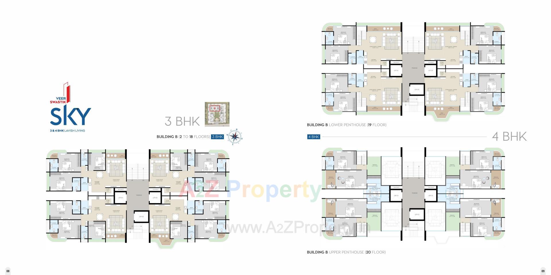 Layout of real estate project Veer Swastik Sky located at Pal, Surat, Gujarat