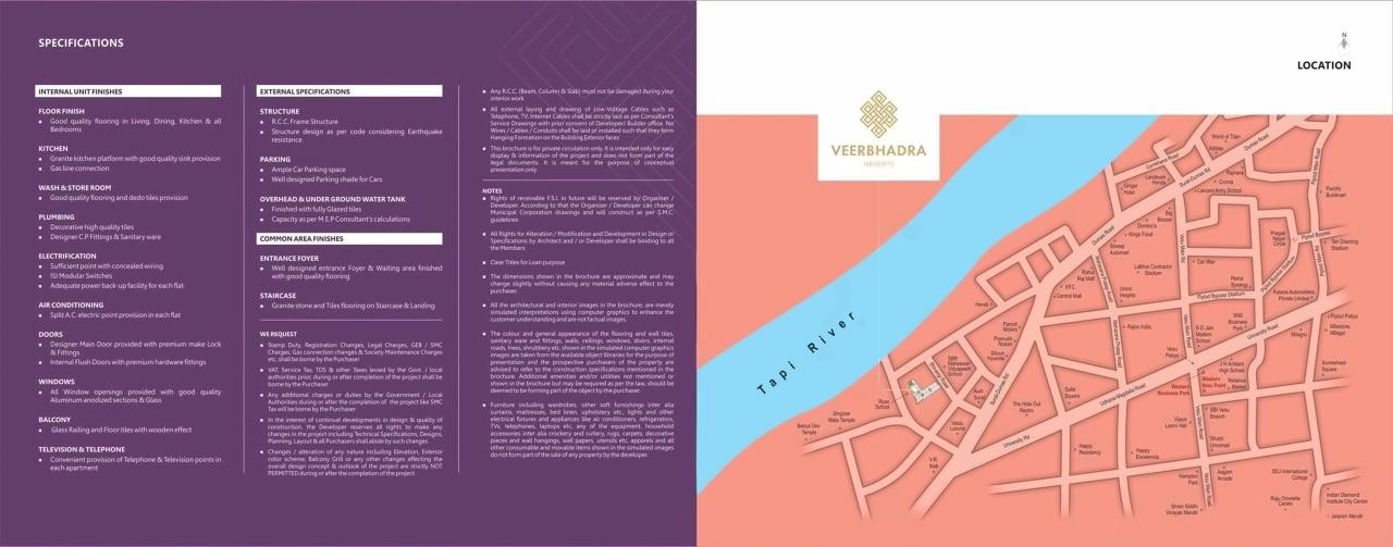  of real estate project Veerbhadra Heights located at Rundh, Surat, Gujarat