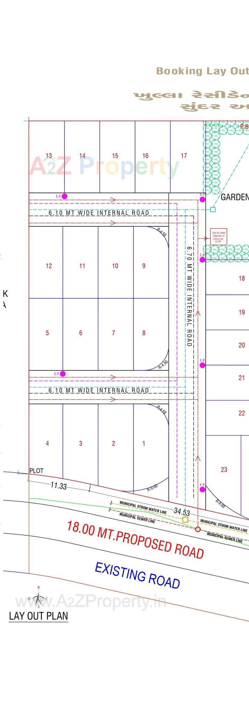 Layout of real estate project Victoria Bunglows located at Bharthana-kosad, Surat, Gujarat