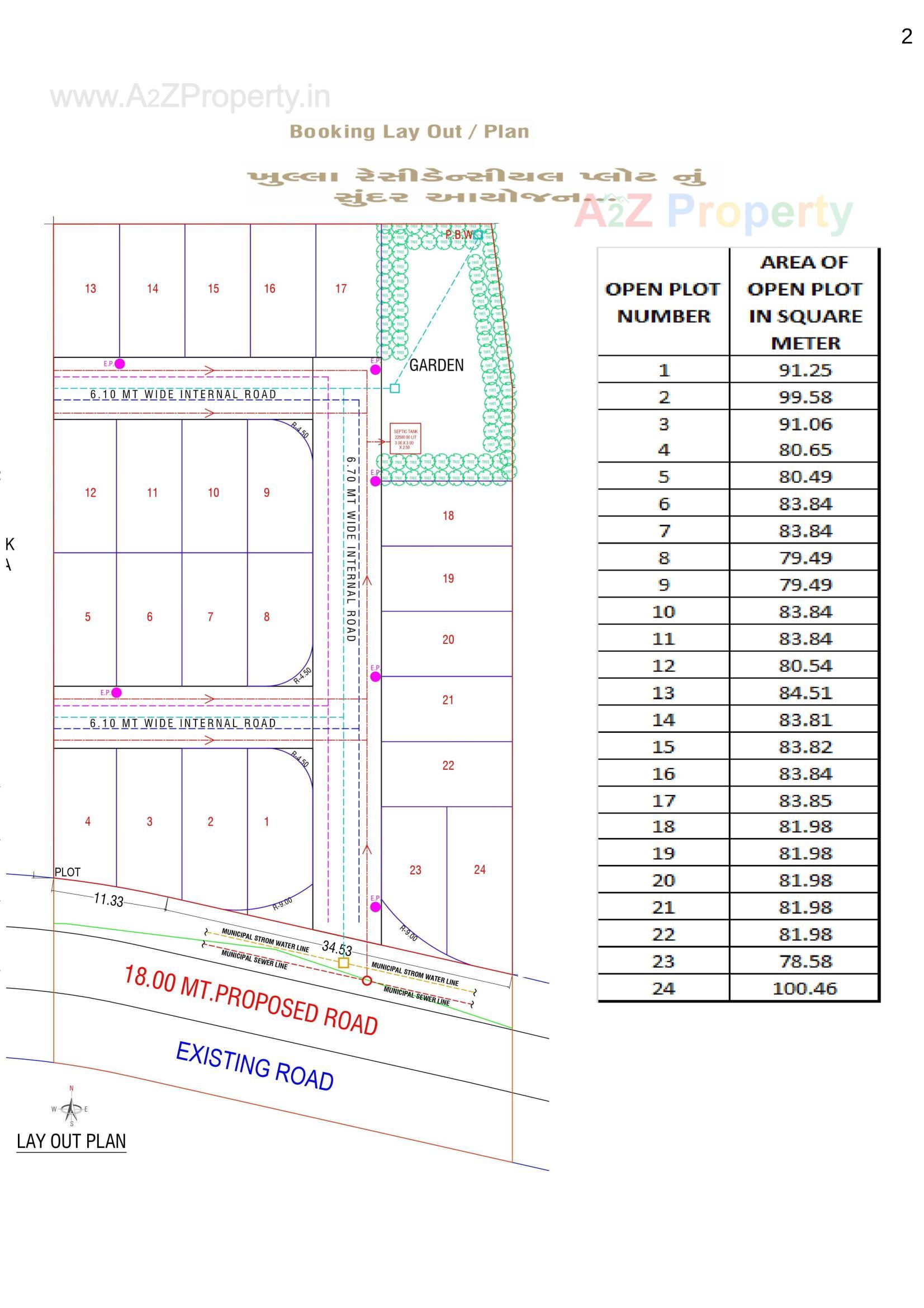 Layout of real estate project Victoria Bunglows located at Bharthana-kosad, Surat, Gujarat