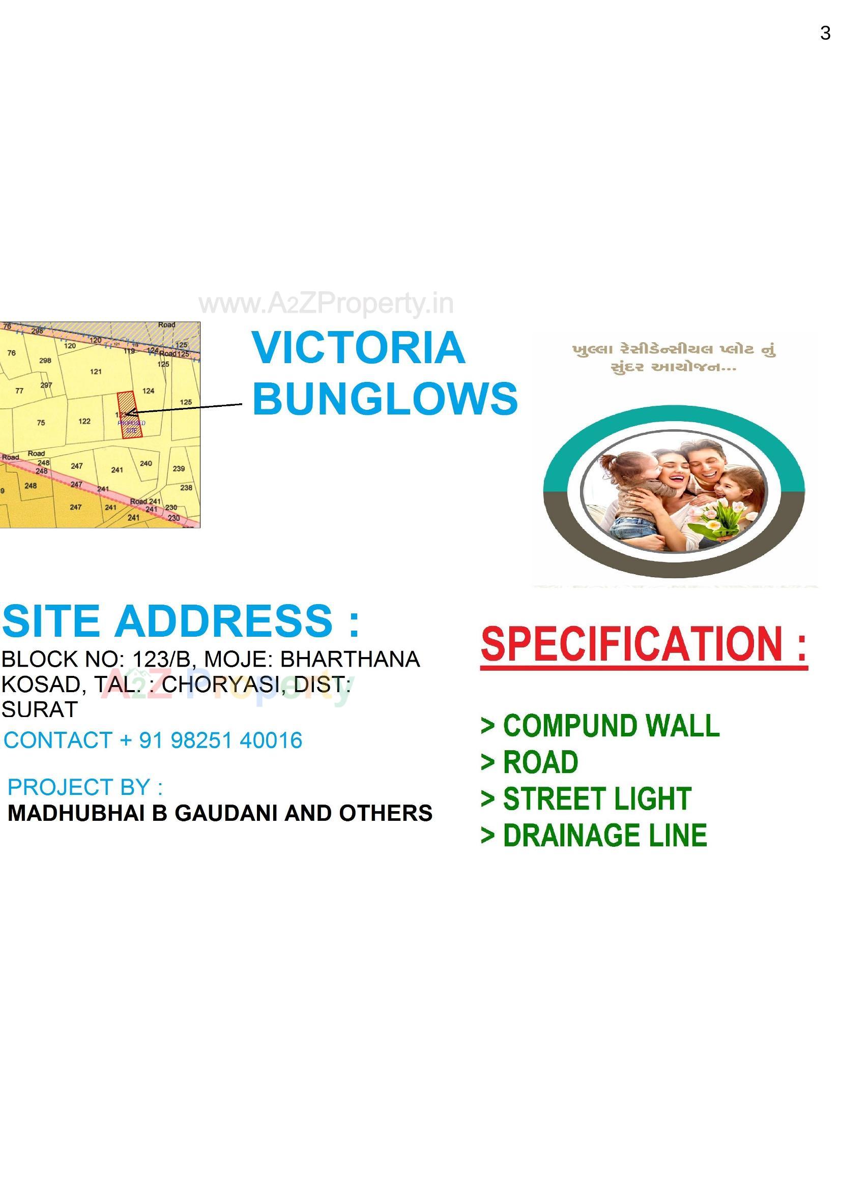  of real estate project Victoria Bunglows located at Bharthana-kosad, Surat, Gujarat