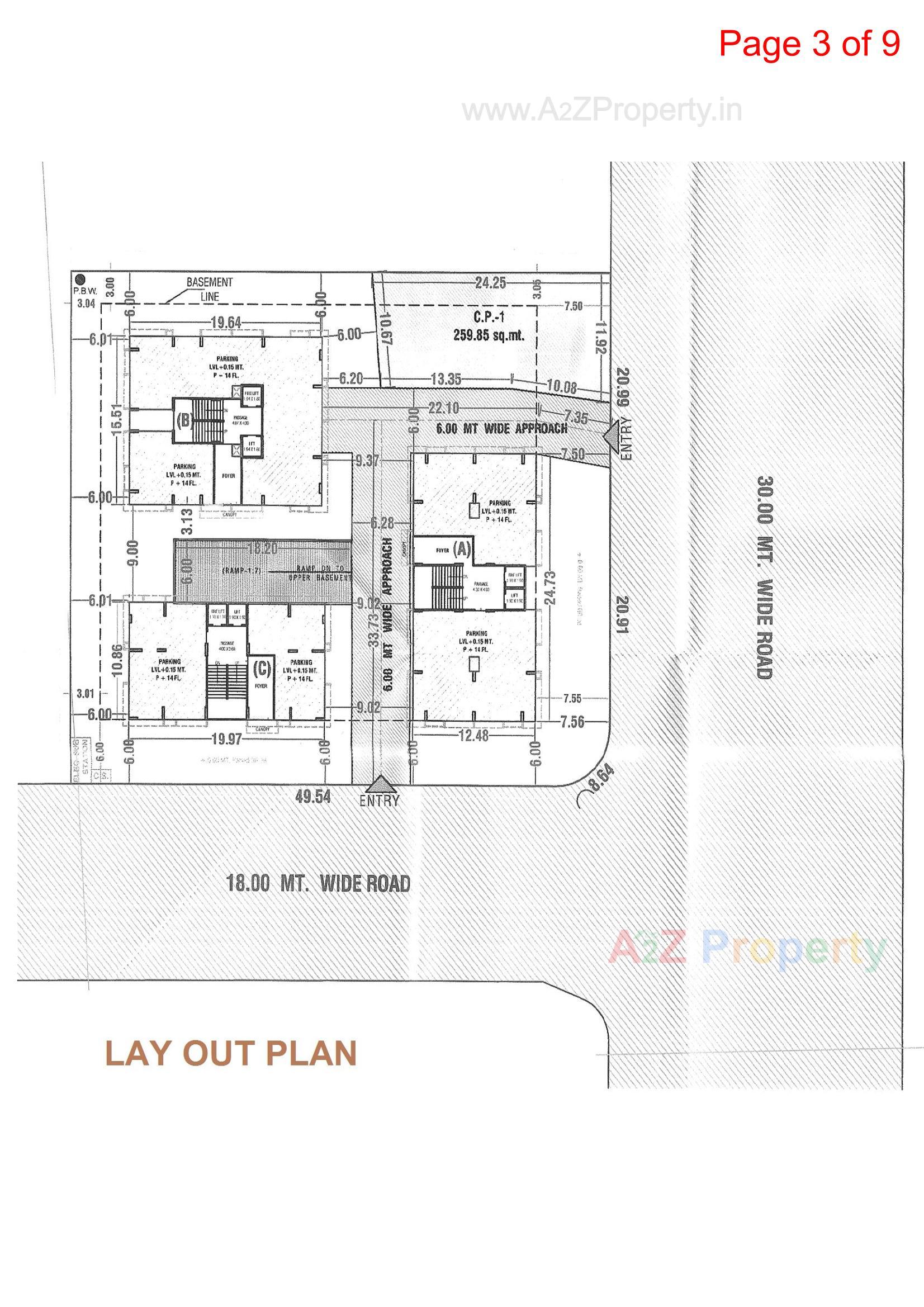 Layout of real estate project Victoria Crown located at Surat, Surat, Gujarat