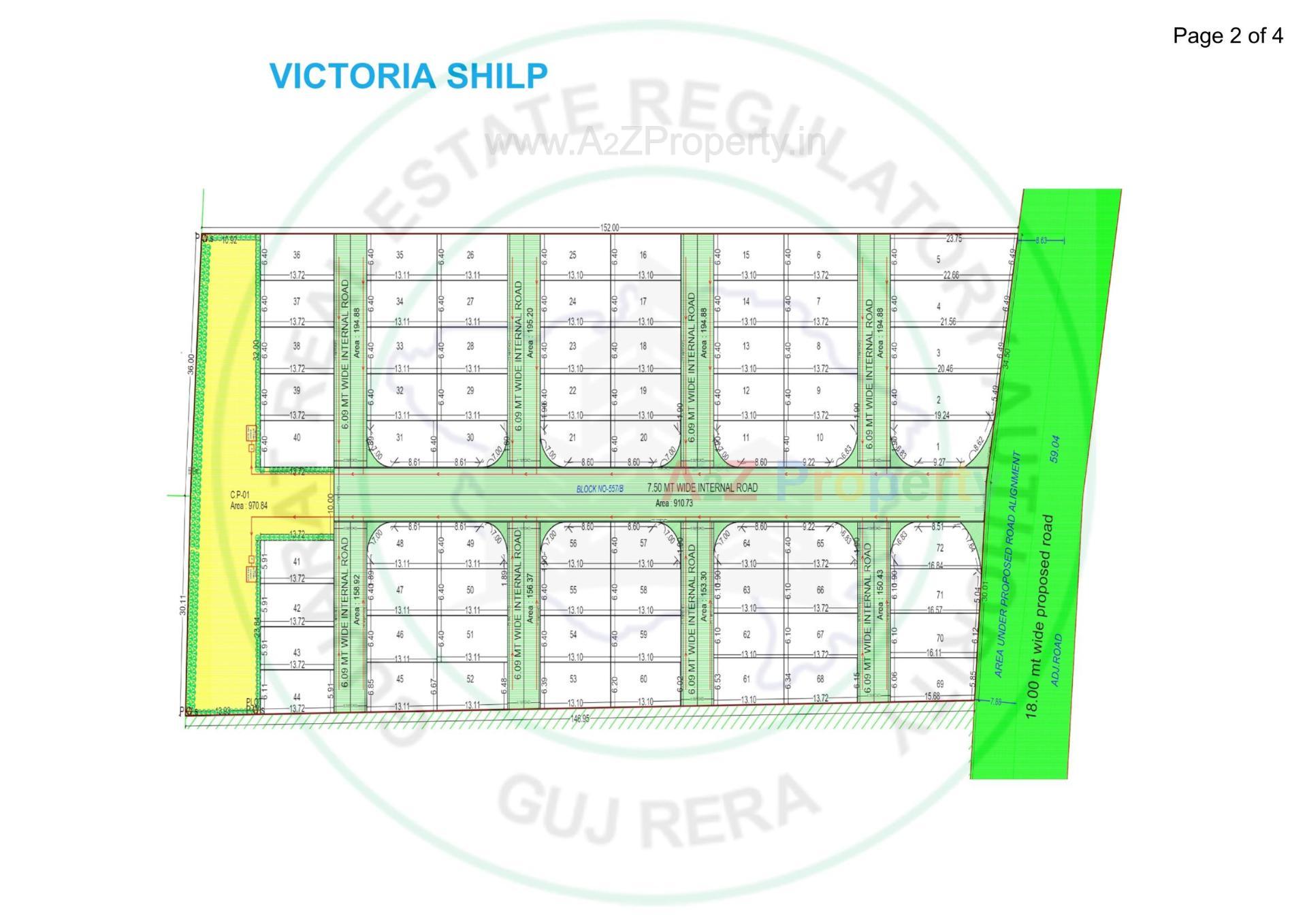 Layout of real estate project Victoria Shilp located at Abrama, Surat, Gujarat