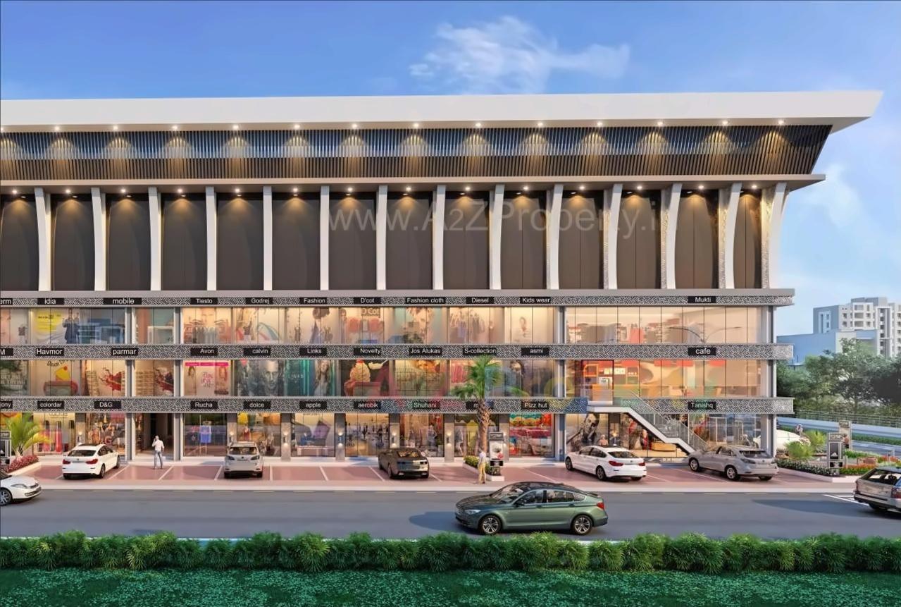 3D Elevation of real estate project Victory Shoppers located at Palonpore, Surat, Gujarat