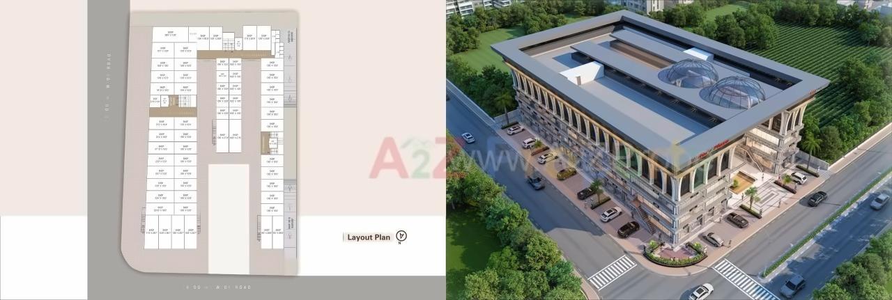 Layout of real estate project Victory Shoppers located at Palonpore, Surat, Gujarat