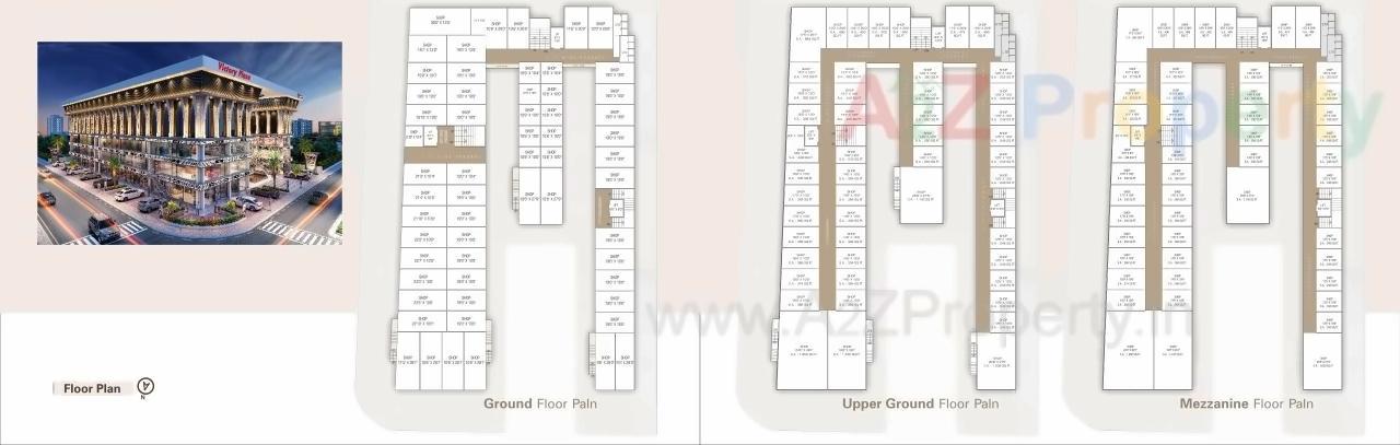 Layout of real estate project Victory Shoppers located at Palonpore, Surat, Gujarat
