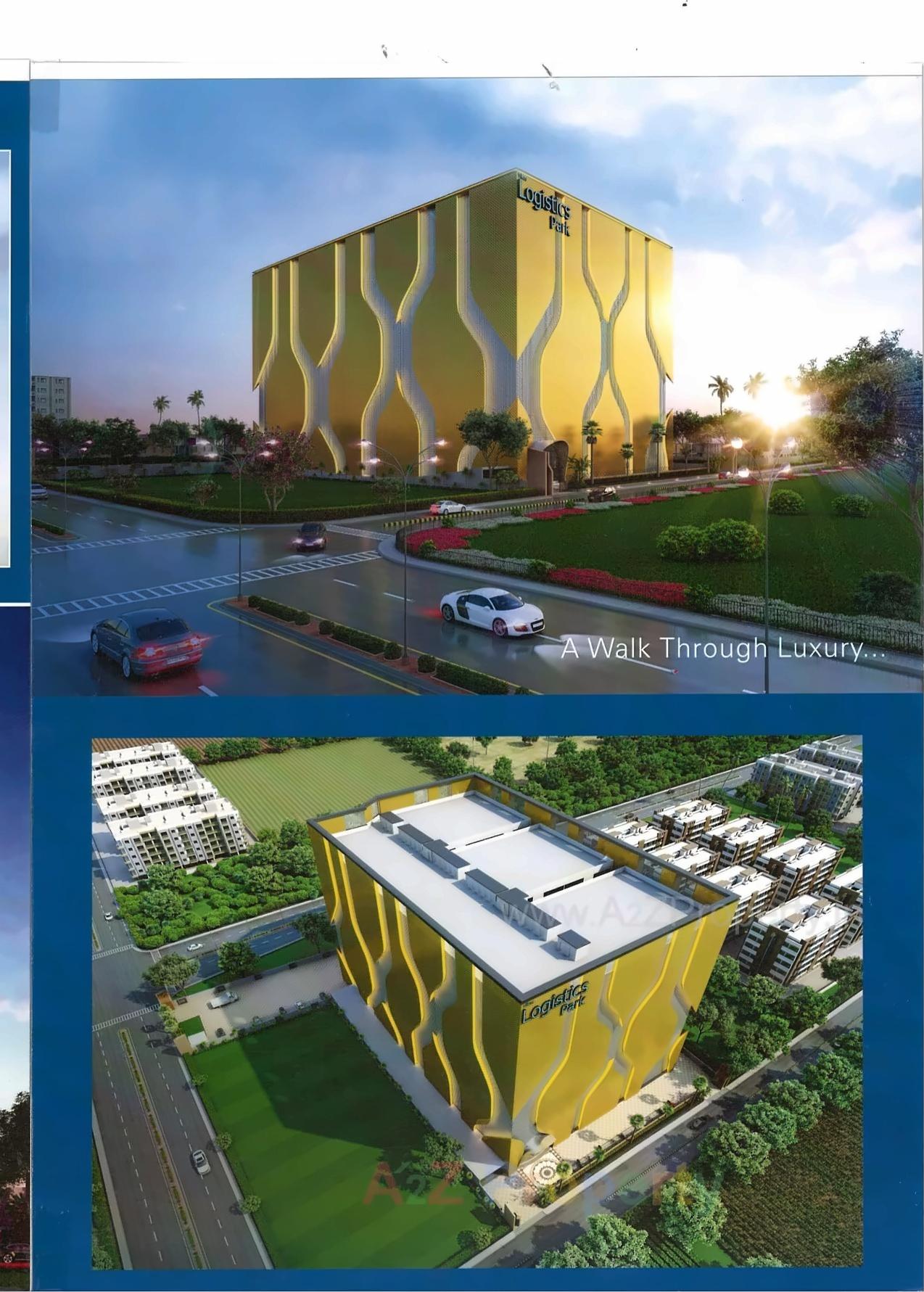 3D Elevation of real estate project Vikas Logistic Park located at Saniya, Surat, Gujarat