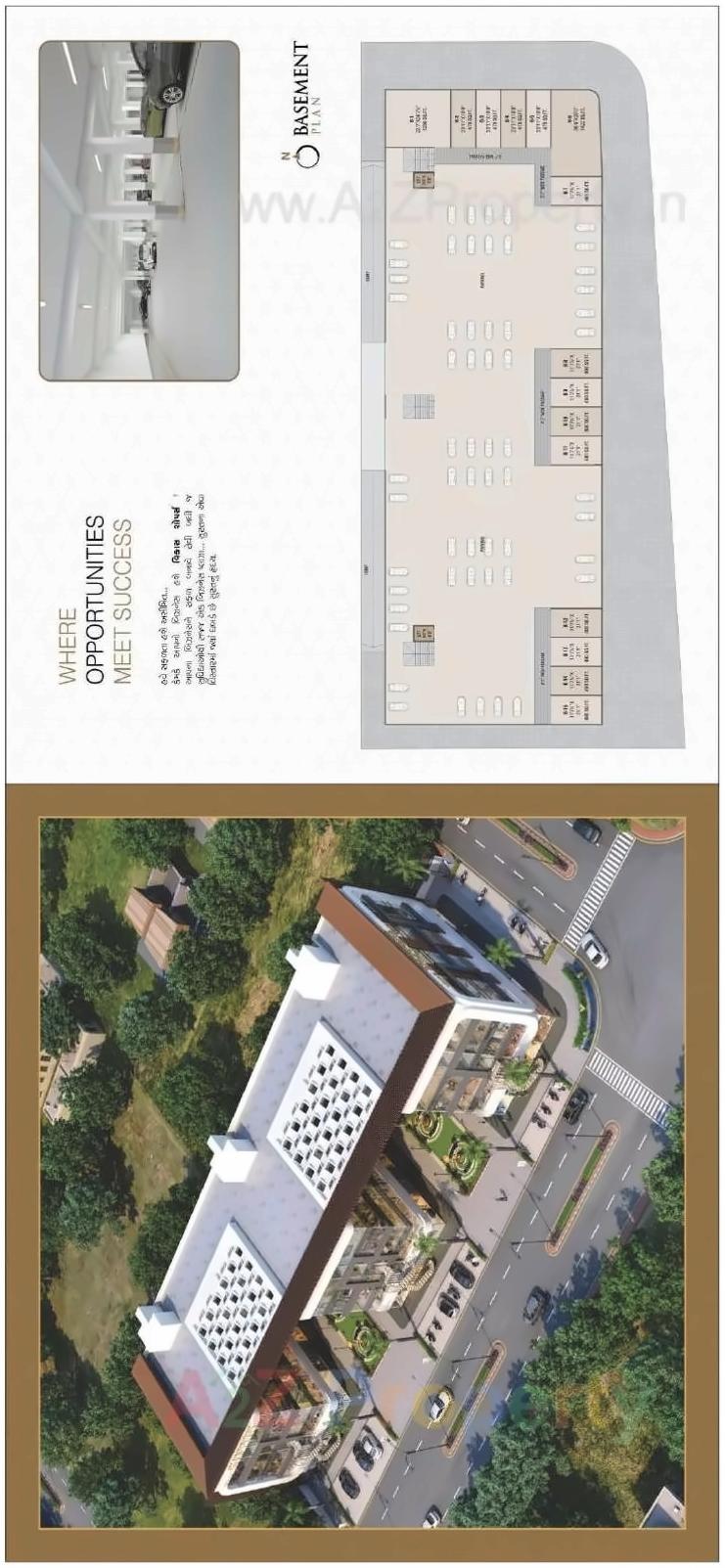 Layout of real estate project Vikas Shoppers located at Sarthana, Surat, Gujarat