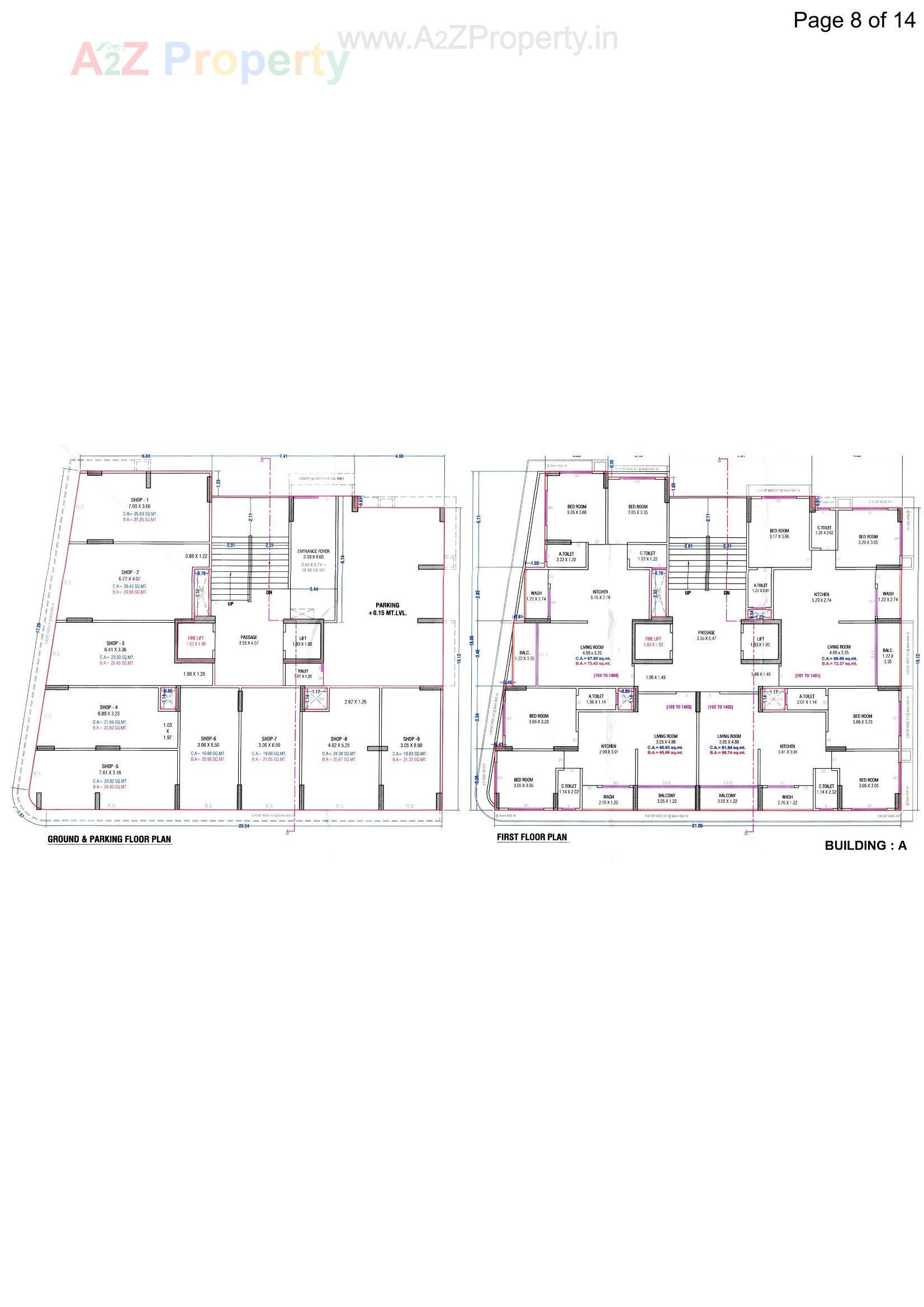 Layout of real estate project Vishwa Residency located at Surat, Surat, Gujarat
