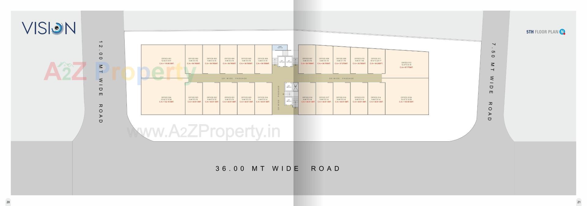 Layout of real estate project Vision located at Surat, Surat, Gujarat