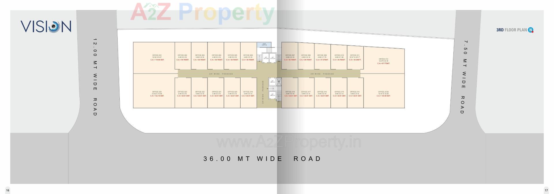 Layout of real estate project Vision located at Surat, Surat, Gujarat