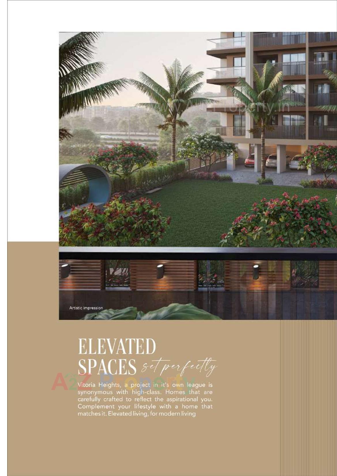 3D Elevation of real estate project Vitoria Heights located at Surat, Surat, Gujarat