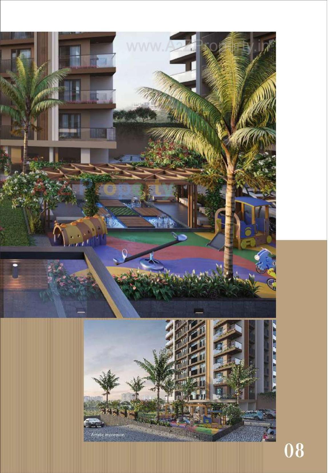 3D Elevation of real estate project Vitoria Heights located at Surat, Surat, Gujarat