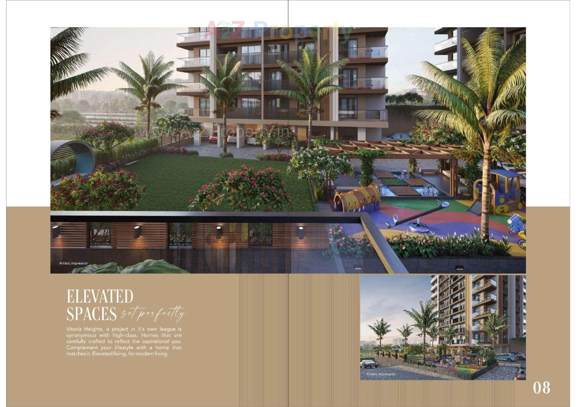 3D Elevation of real estate project Vitoria Heights located at Surat, Surat, Gujarat