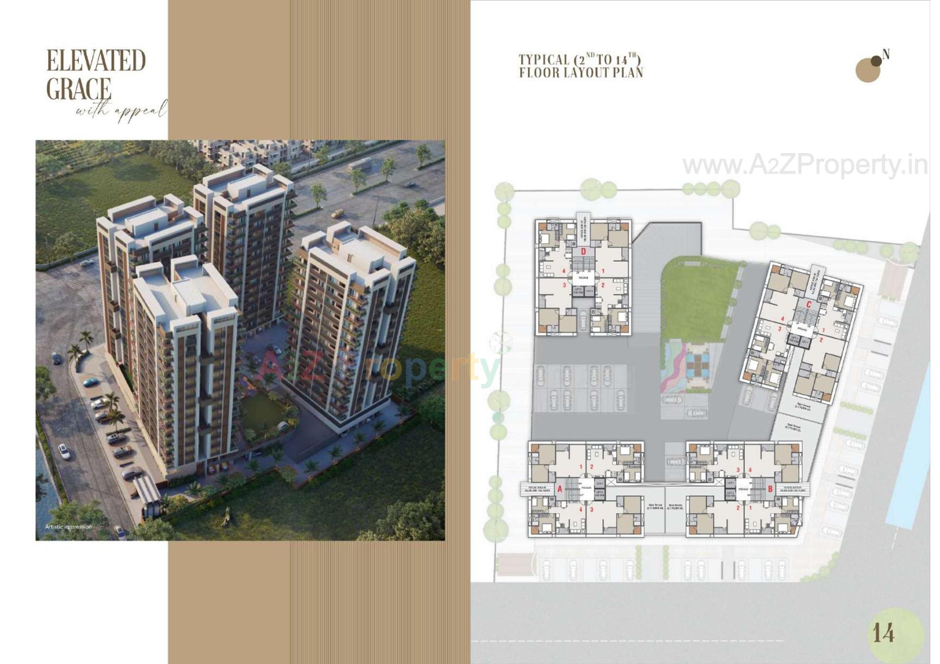 Layout of real estate project Vitoria Heights located at Surat, Surat, Gujarat