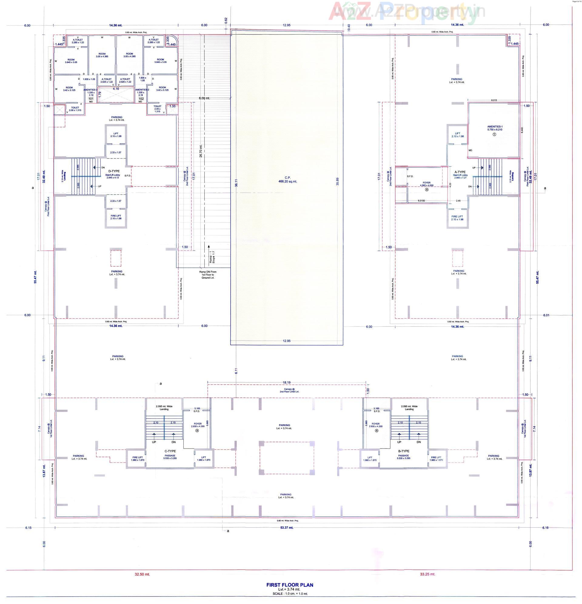 Layout of real estate project Vitoria Hills located at Pal, Surat, Gujarat