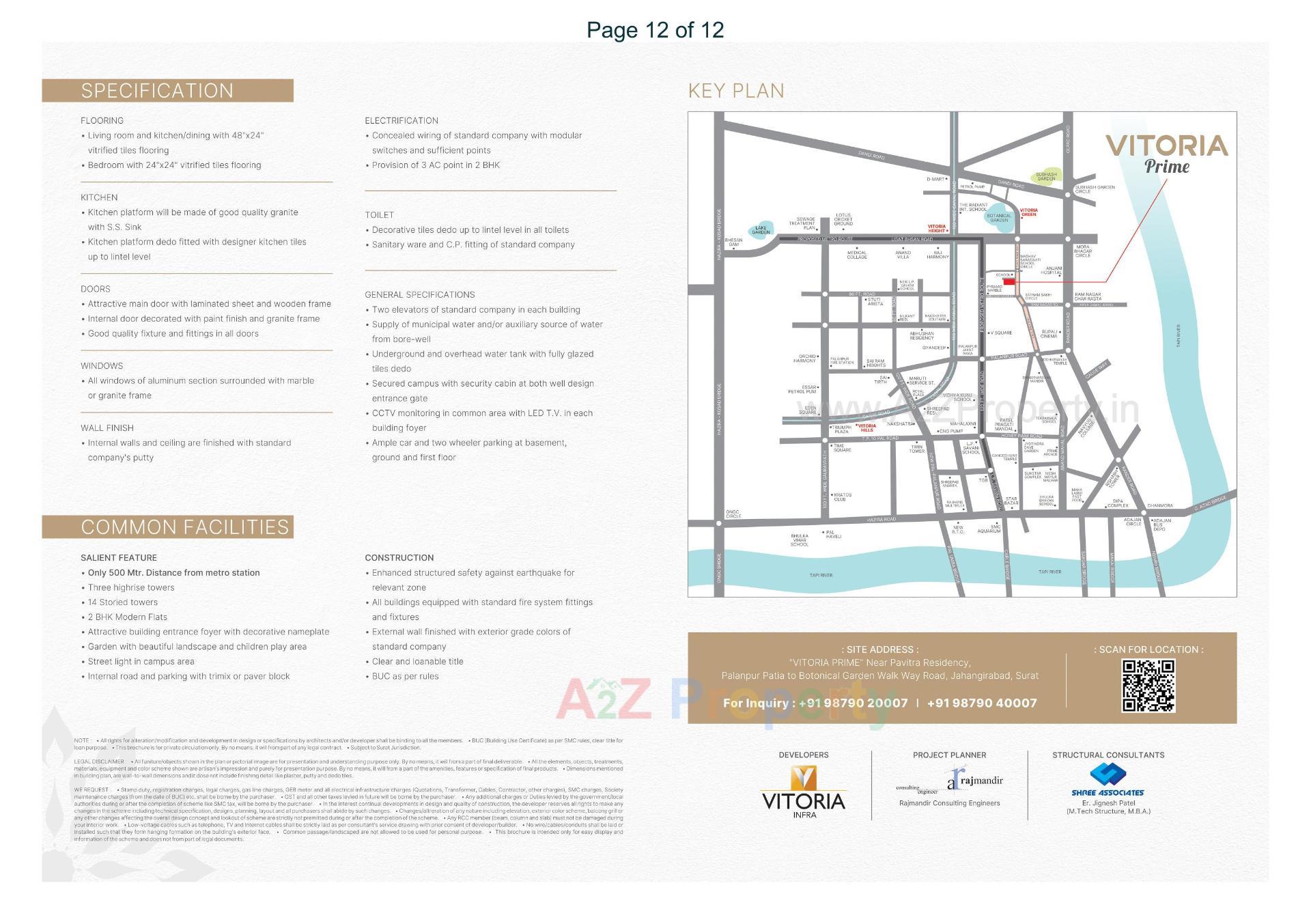  of real estate project Vitoria Prime located at Jahangirabad, Surat, Gujarat