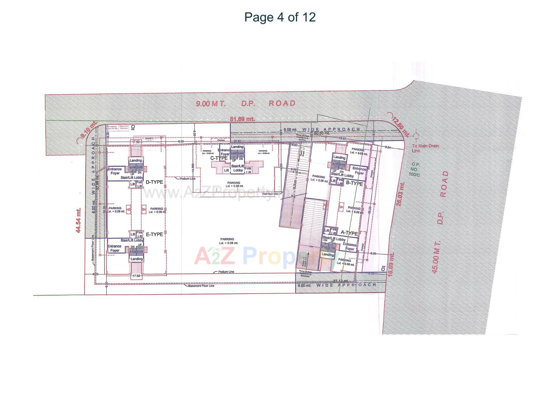Layout of real estate project Vitoria Prime located at Jahangirabad, Surat, Gujarat